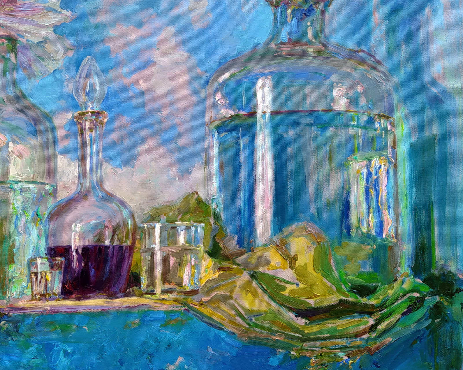 Oil painting Alcohol on the table Leonid Pavlenko - 5