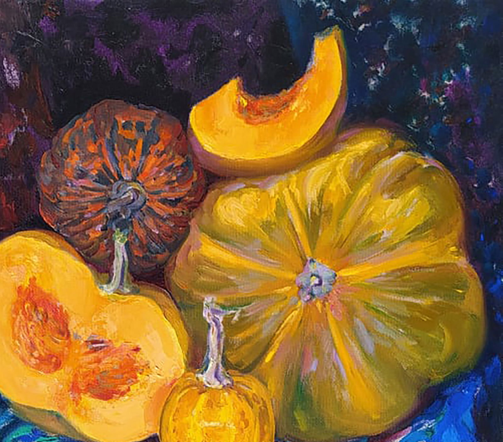 Oil painting Pumpkin harvest Leonid Pavlenko - 3