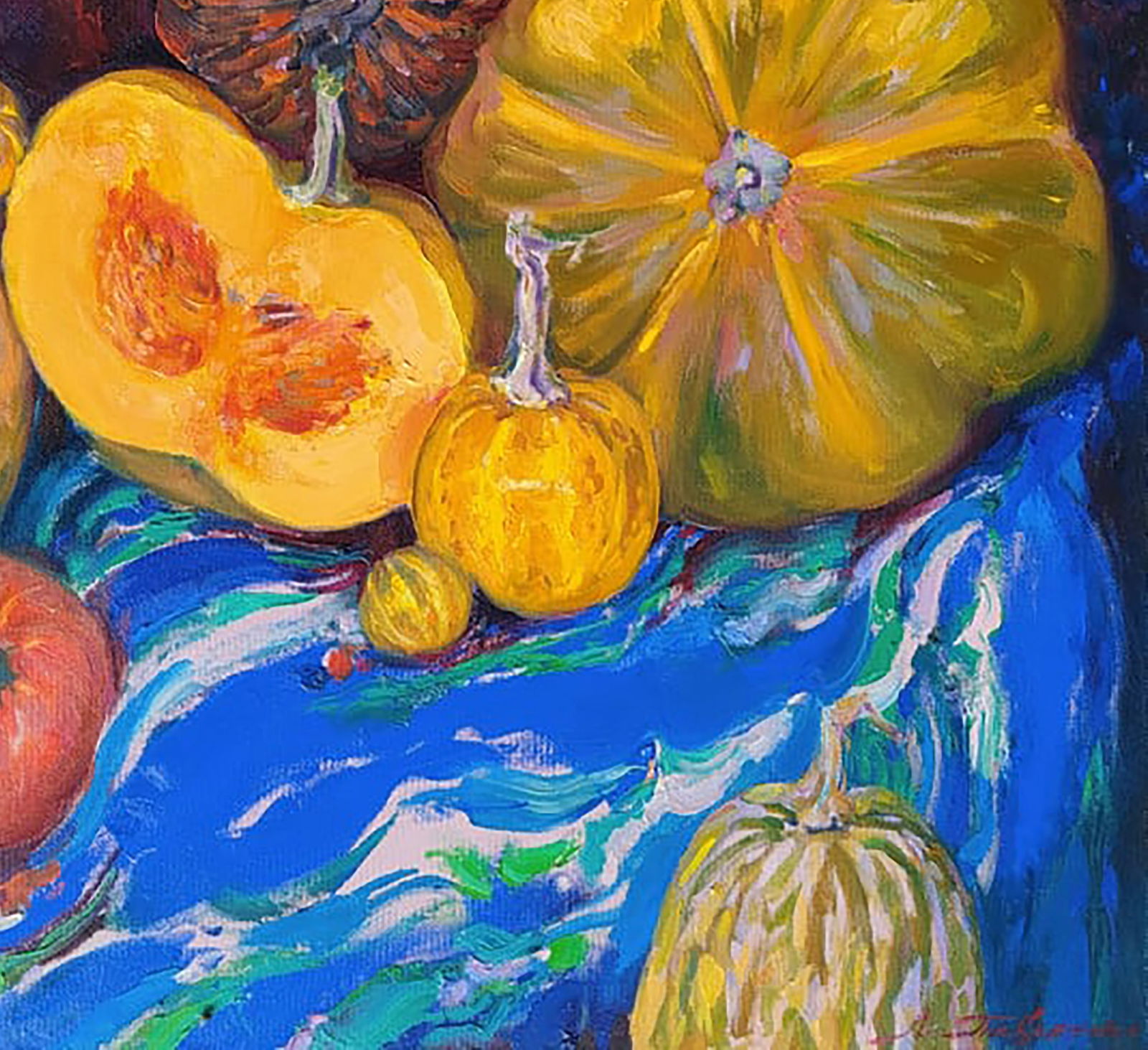 Oil painting Pumpkin harvest Leonid Pavlenko - 5