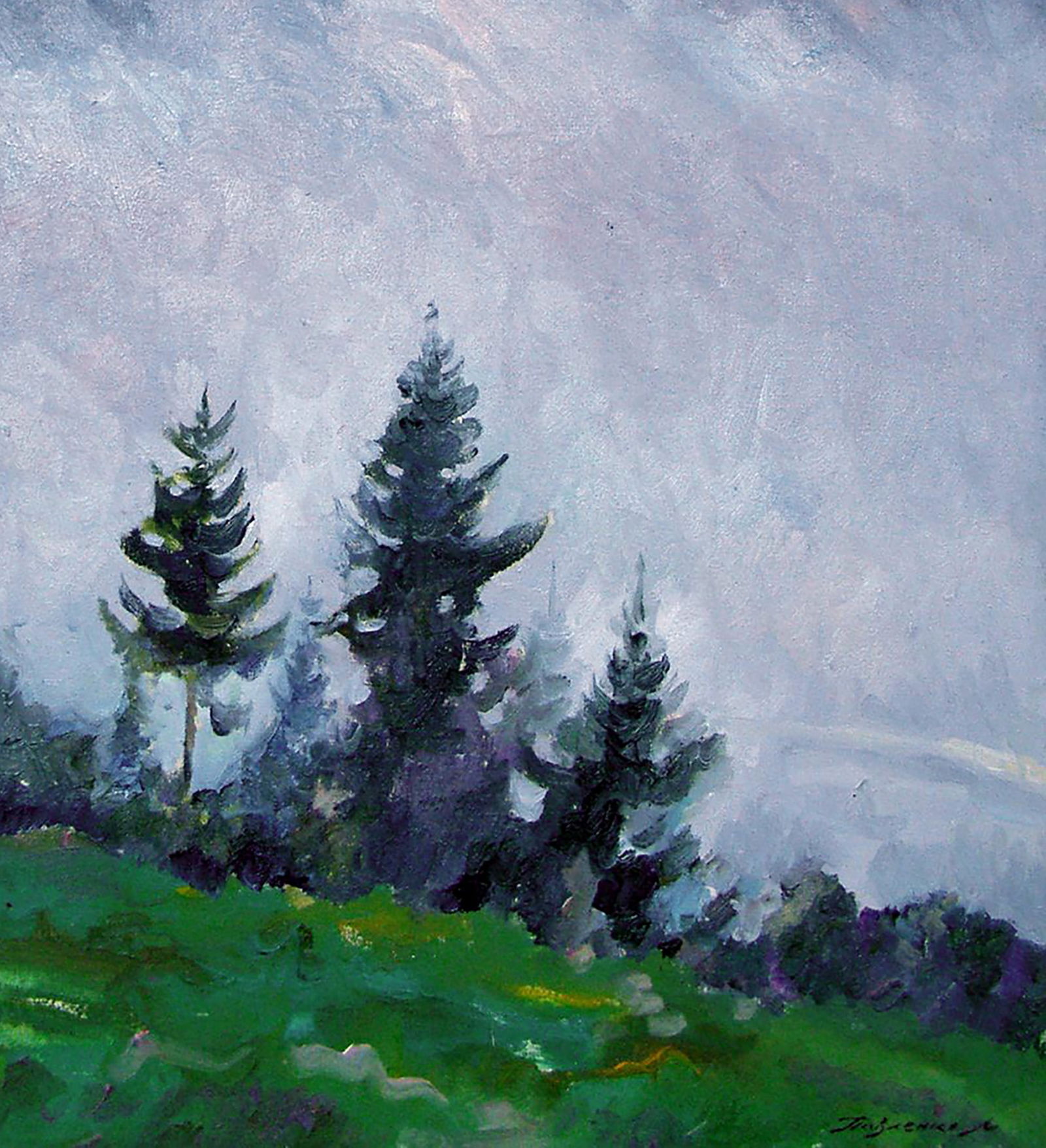 Oil painting Morning fog Leonid Pavlenko - 5