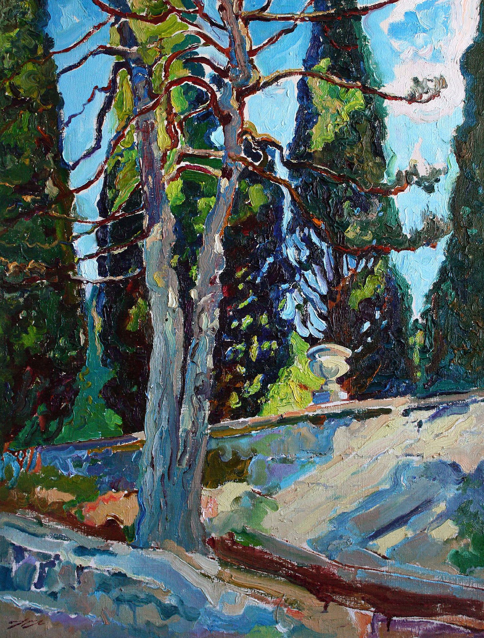 Oil painting Morning in the park Leonid Pavlenko: Title: Oil painting Morning in the park Leonid Pavlenko Description: 88PAVL Painter: Leonid Pavlenko Size: 80x60 cm/31.49x23.62 inches Components: oil, canvas Original painting CONDITION: excellent