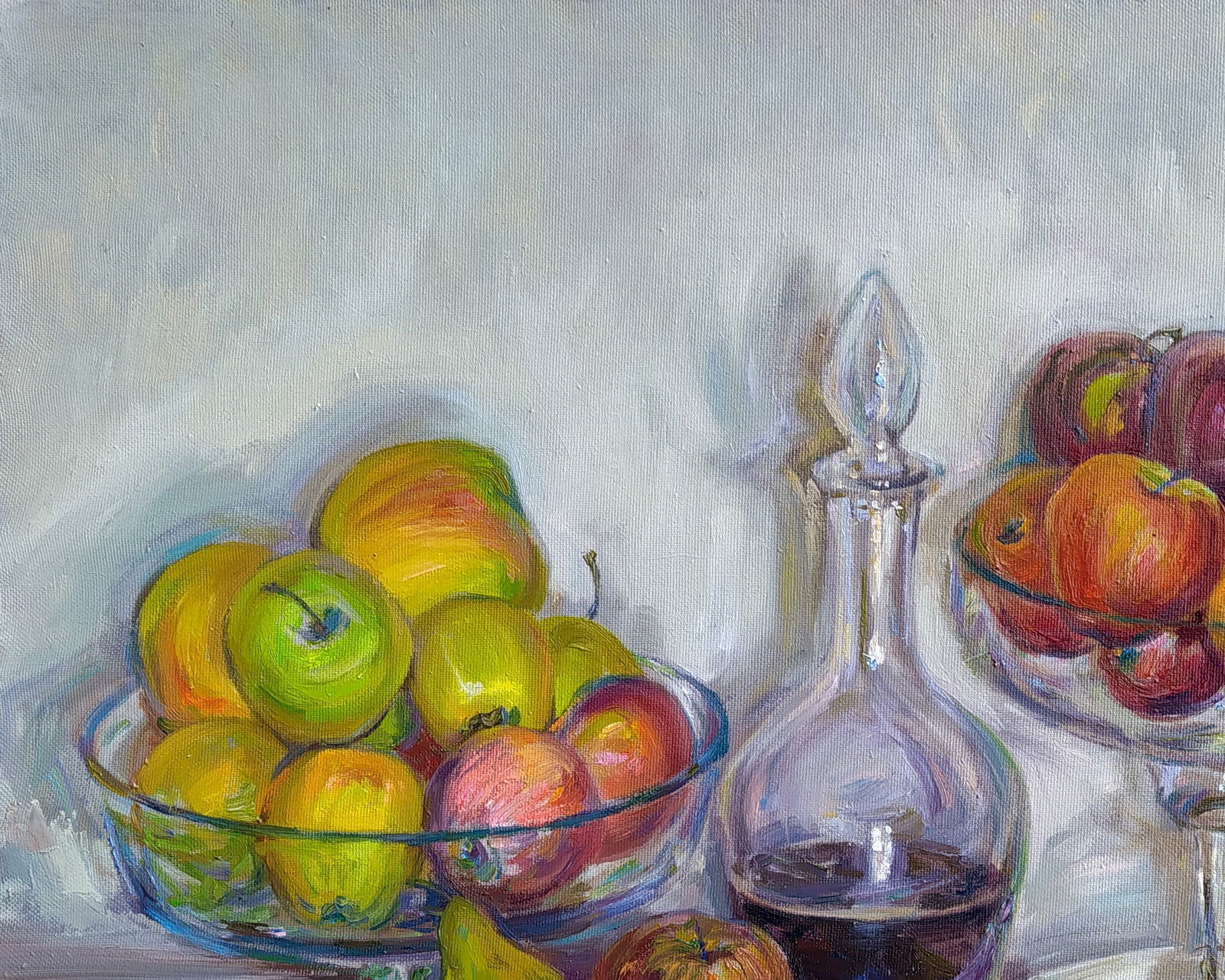 Oil painting Apples and wine Leonid Pavlenko - 2
