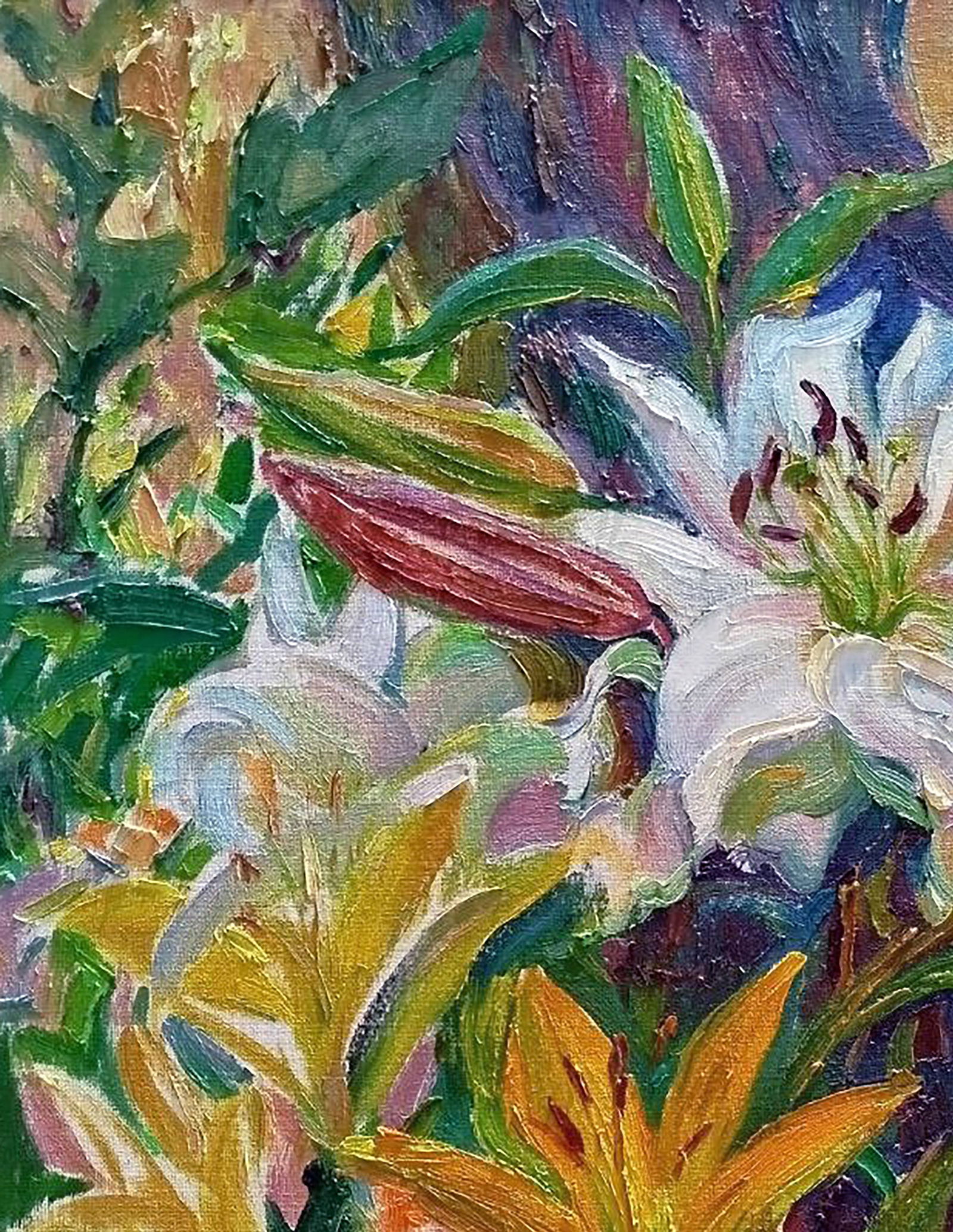 Oil painting Blooming lilies Leonid Pavlenko - 2