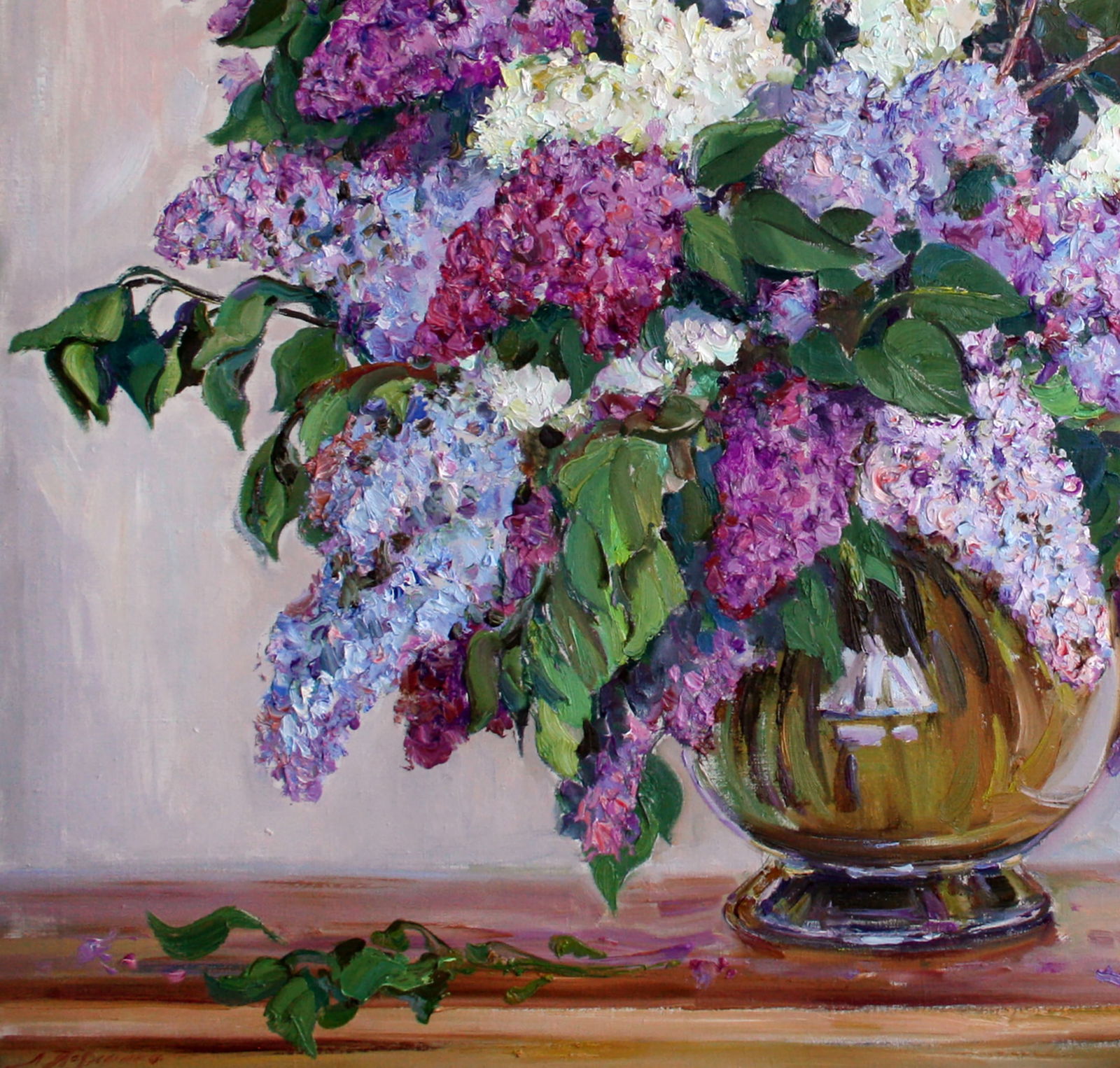 Oil painting Bouquet of lilacs Leonid Pavlenko - 4