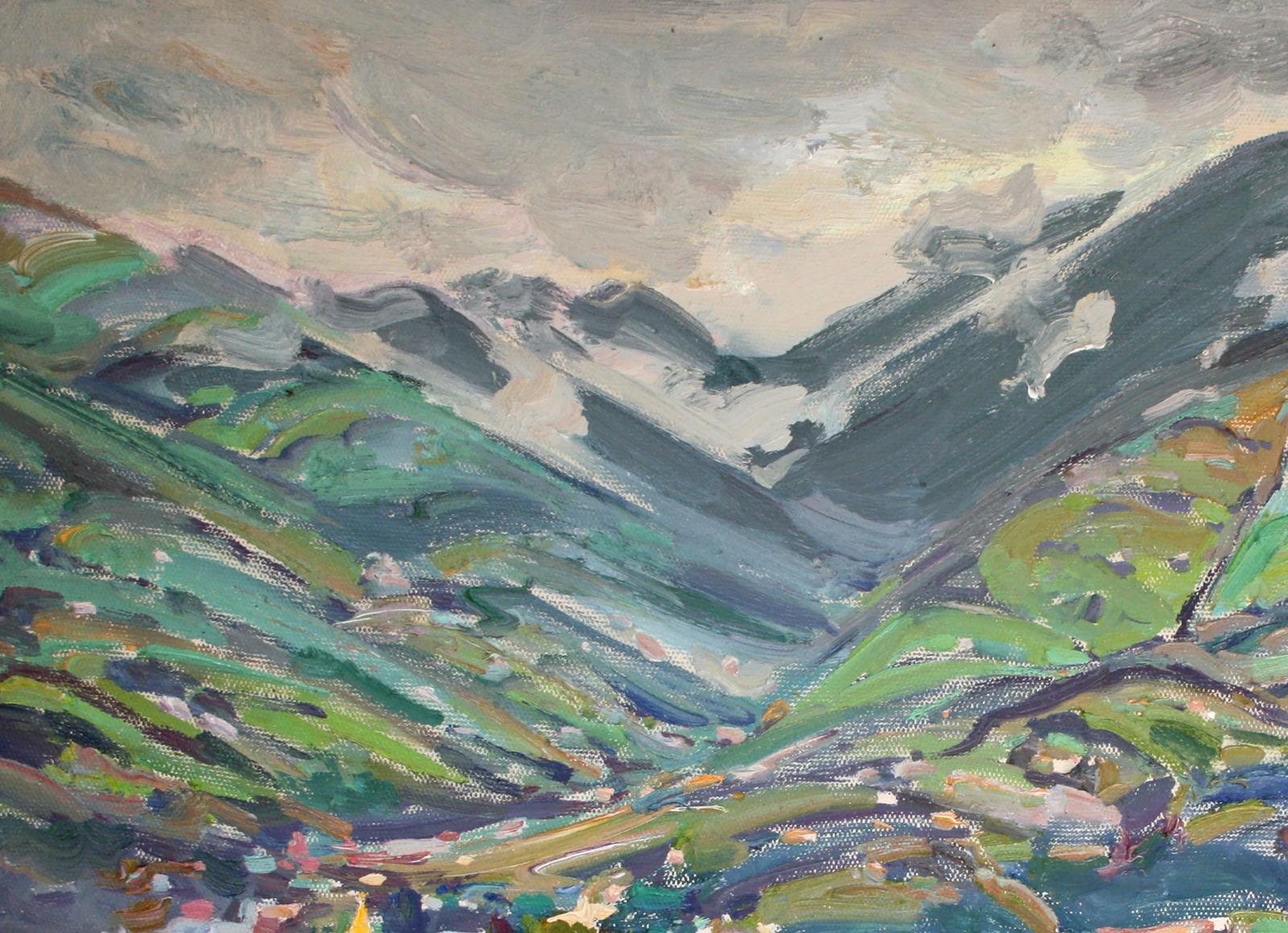 Oil painting In the valley of the city Leonid Pavlenko - 2