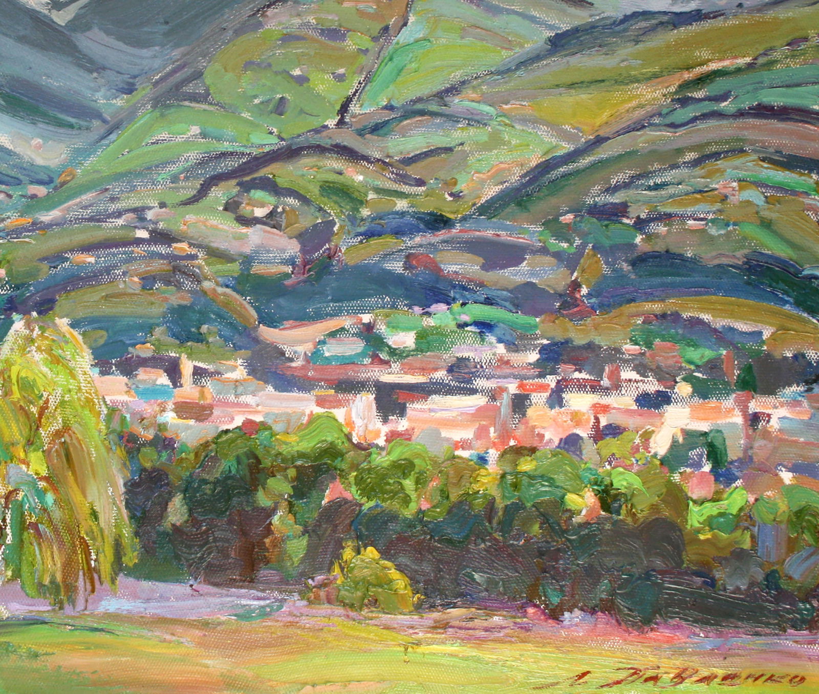 Oil painting In the valley of the city Leonid Pavlenko - 5