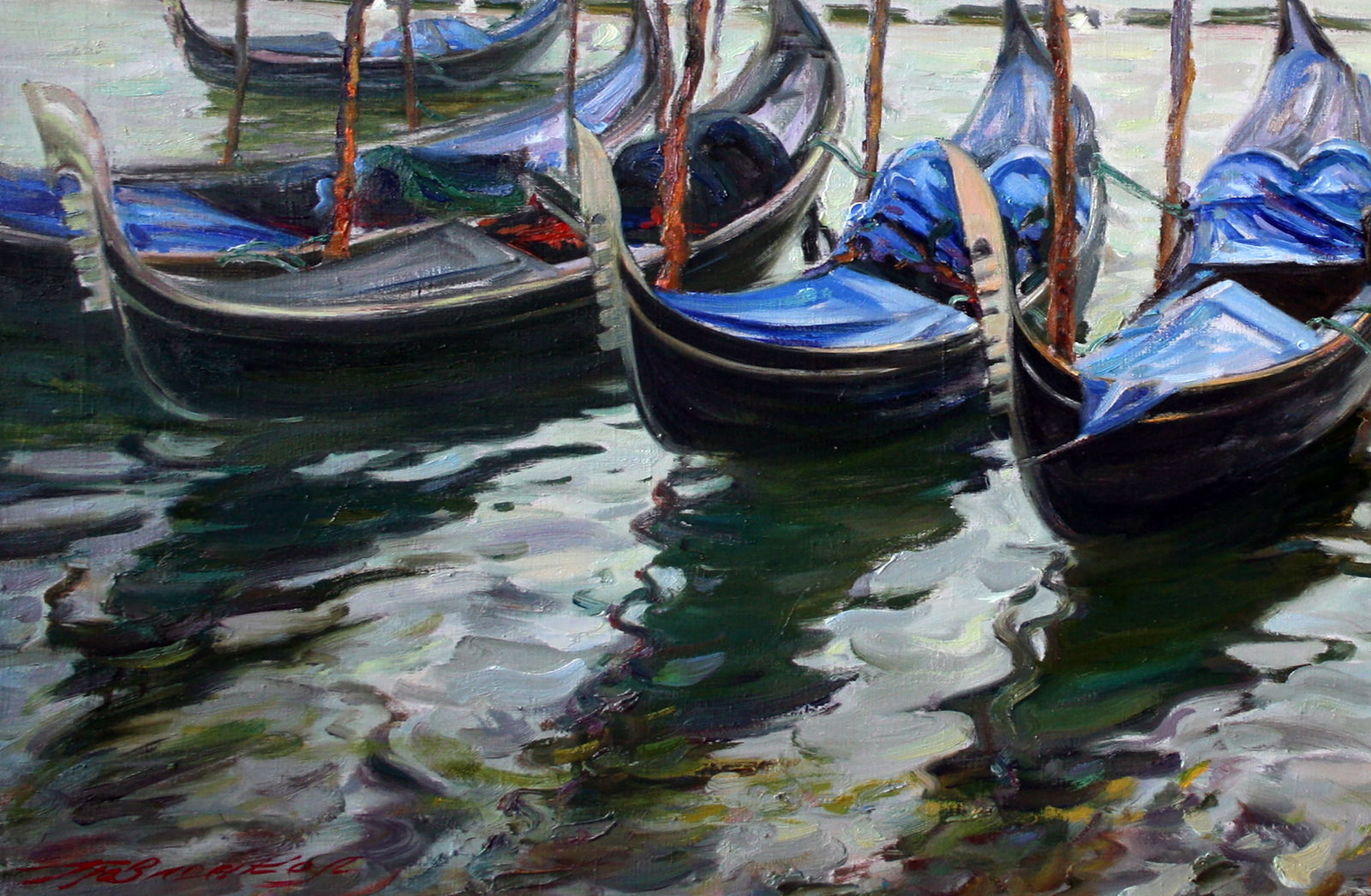 Oil painting Gondolas Leonid Pavlenko - 4
