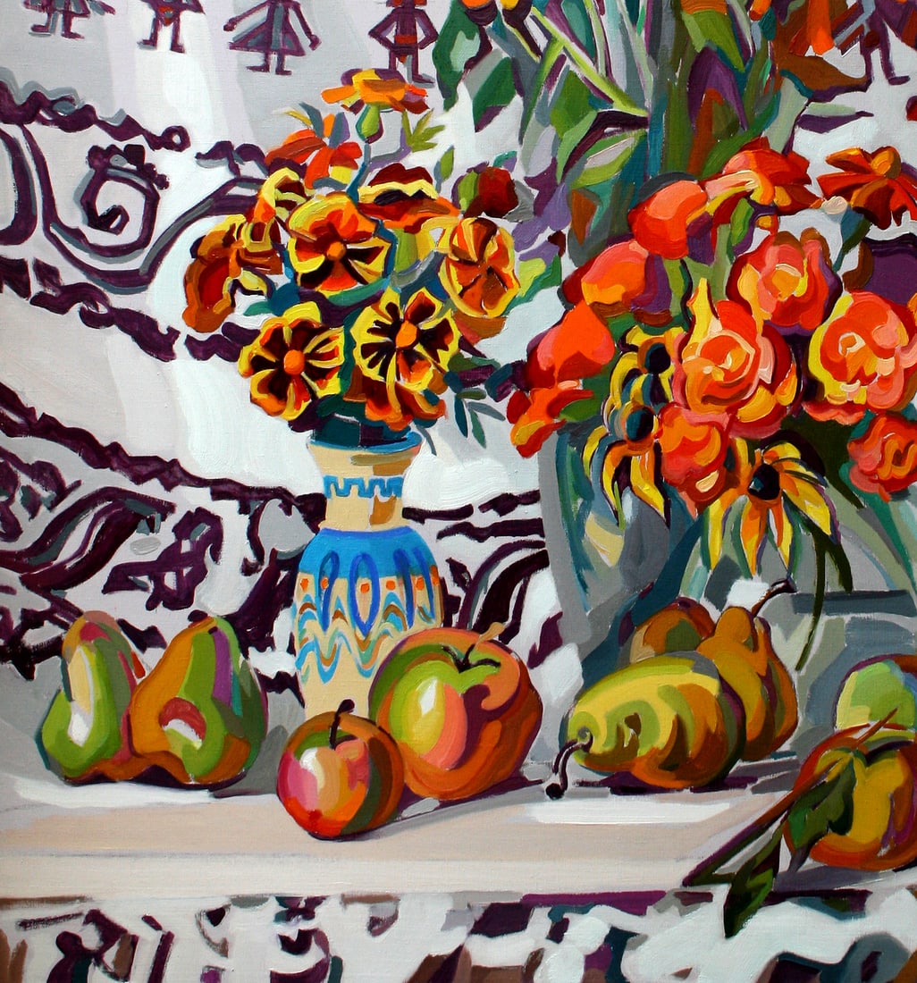 Oil painting Still life with grandmother's towel Leonid Pavlenko - 4