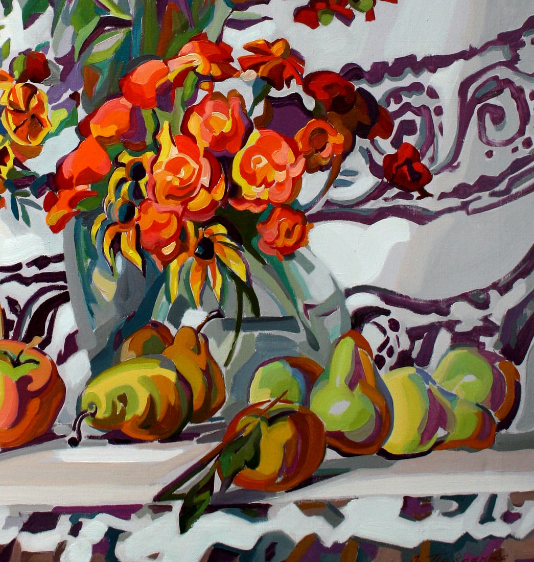 Oil painting Still life with grandmother's towel Leonid Pavlenko - 5