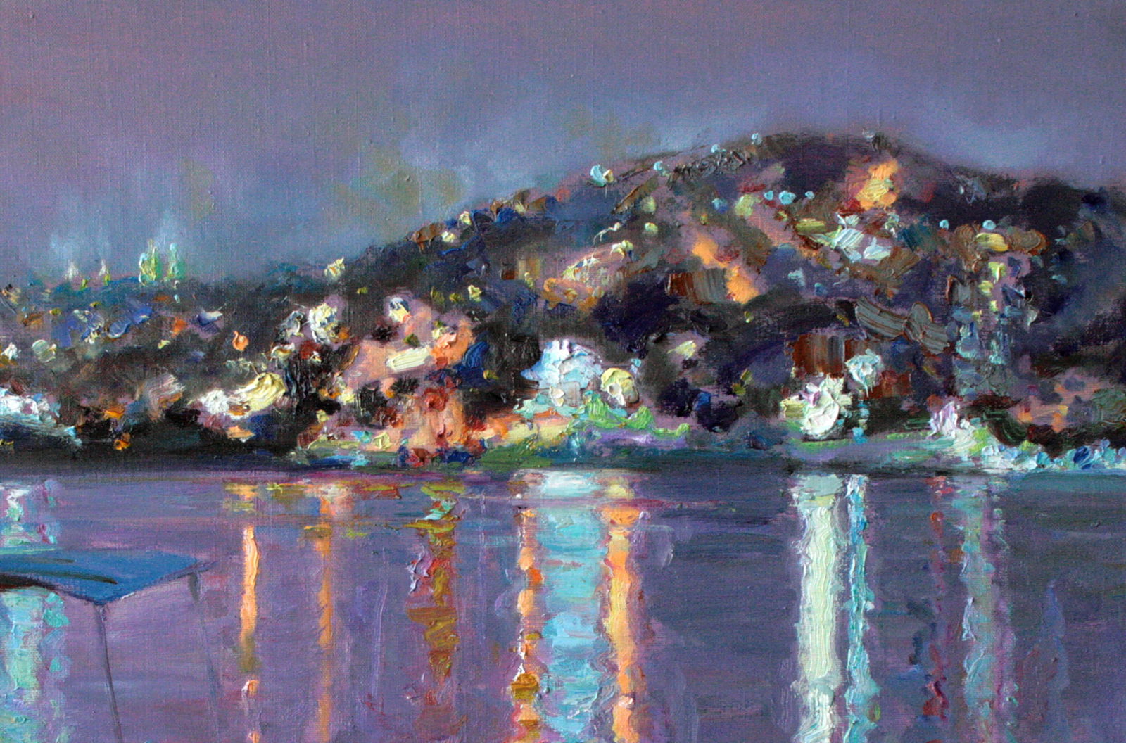 Oil painting Night city lights Leonid Pavlenko - 3