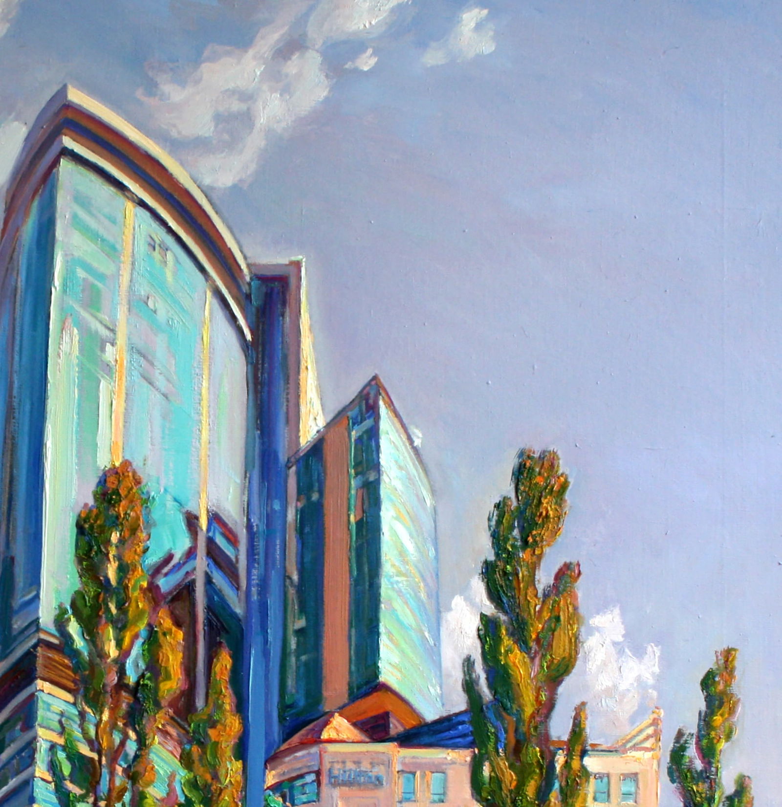 Oil painting Hotel in the city Leonid Pavlenko - 3