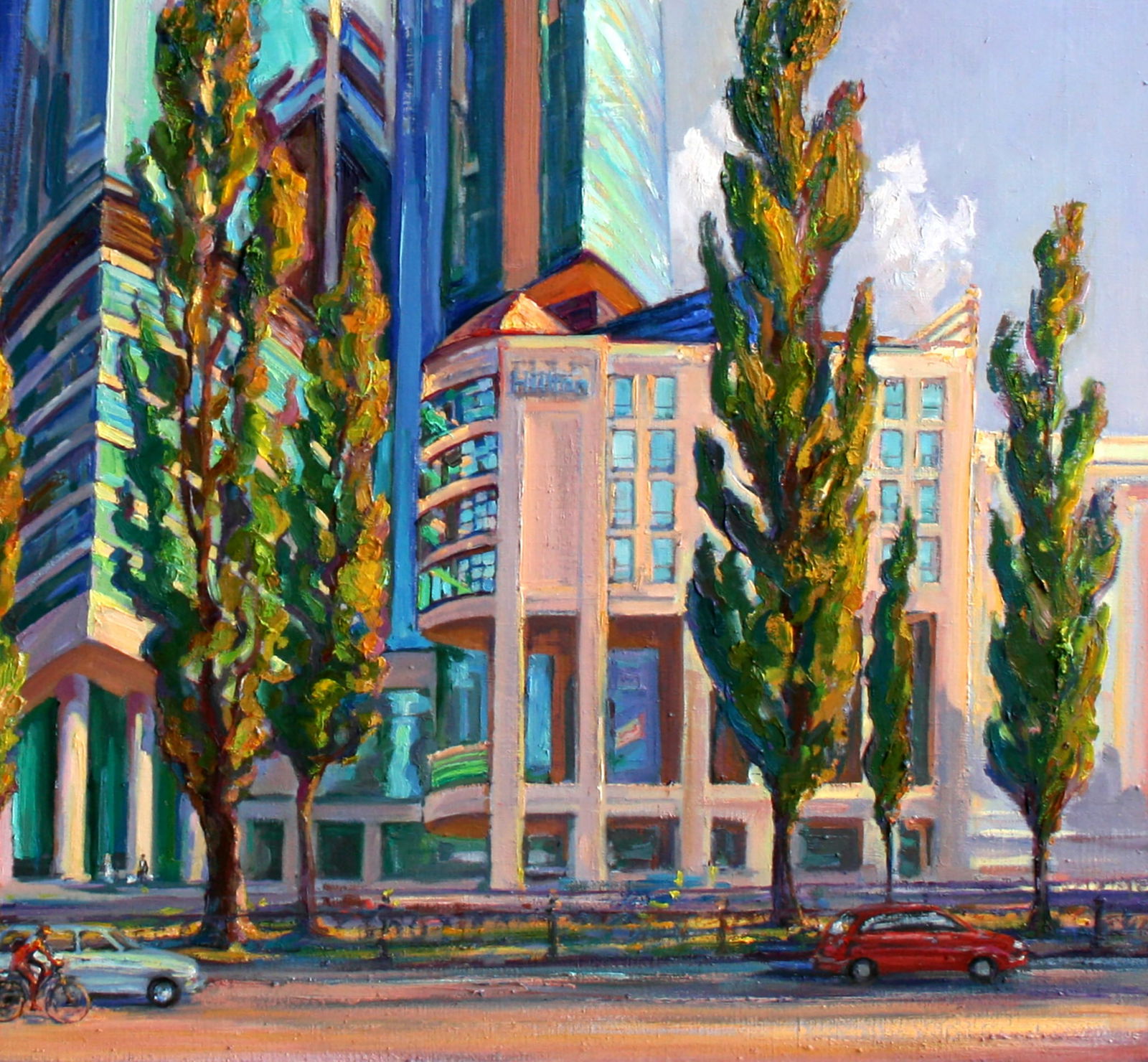 Oil painting Hotel in the city Leonid Pavlenko - 5