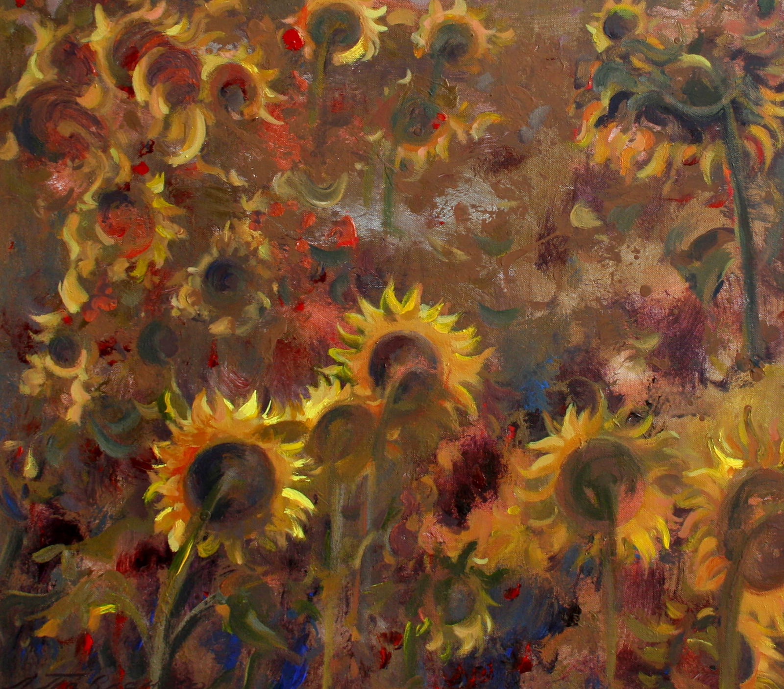 Acrylic painting Sun worshipers Leonid Pavlenko - 4