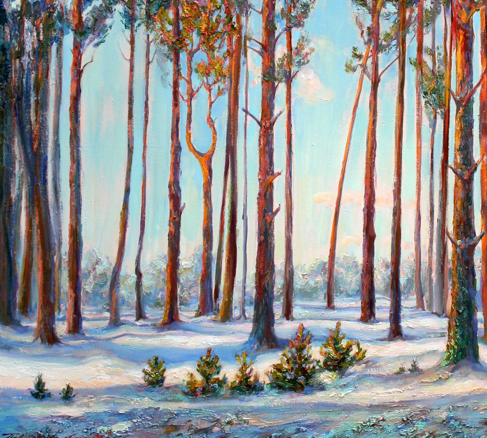 Oil painting Pine forest Leonid Pavlenko - 4