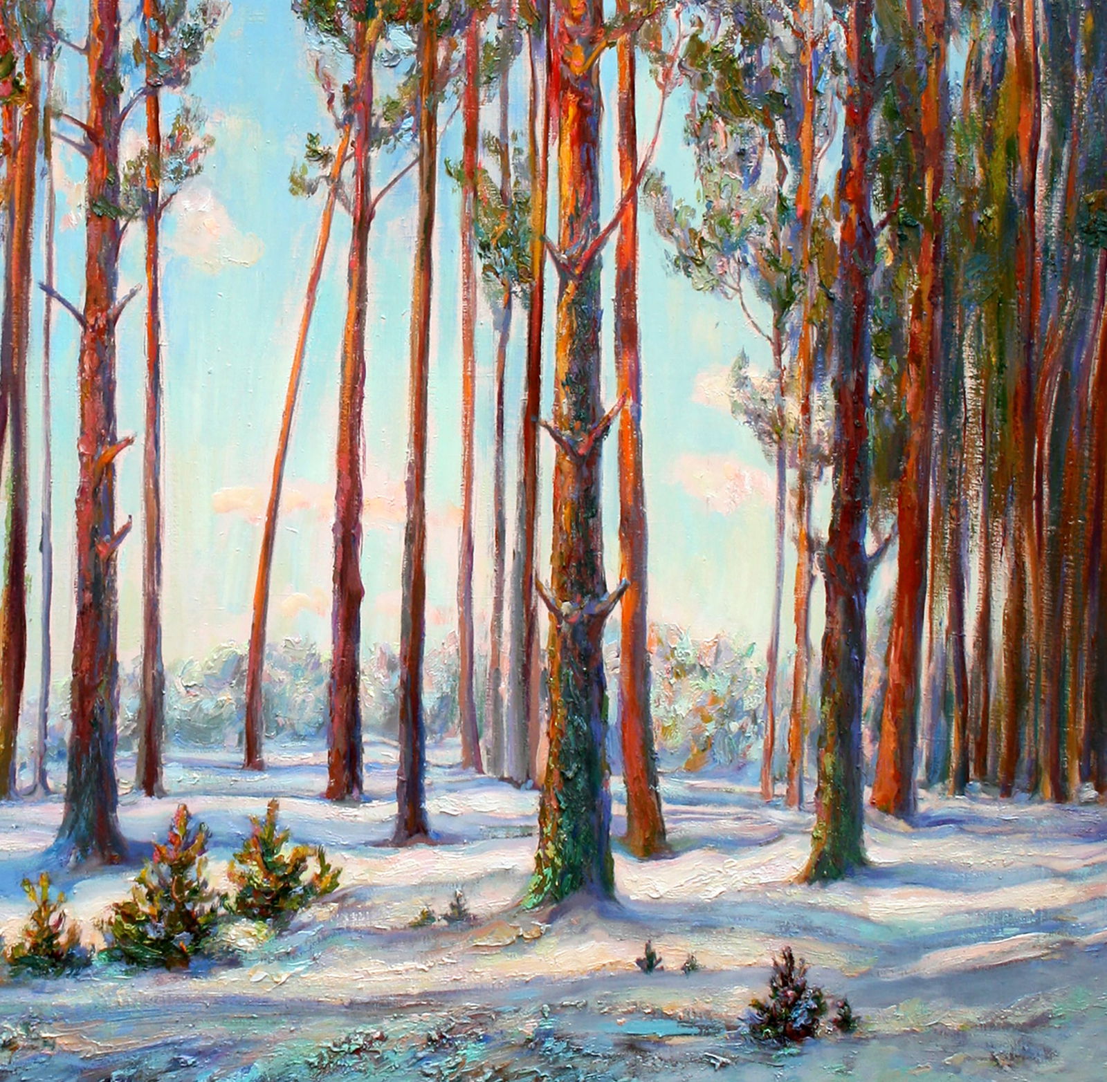 Oil painting Pine forest Leonid Pavlenko - 5
