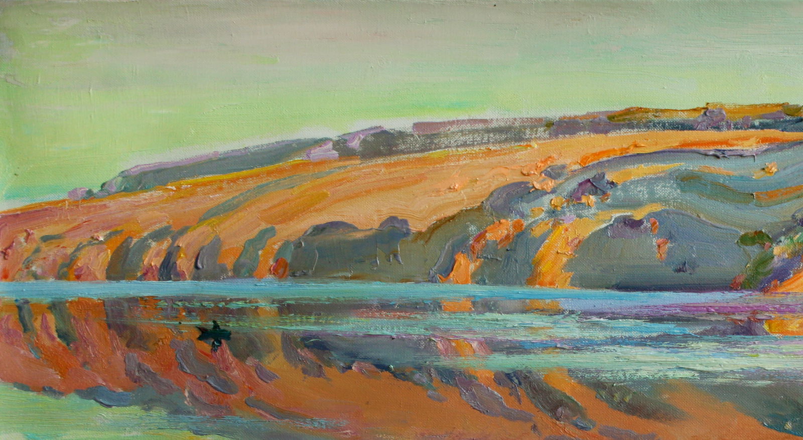 Oil painting Morning on the river Leonid Pavlenko - 2