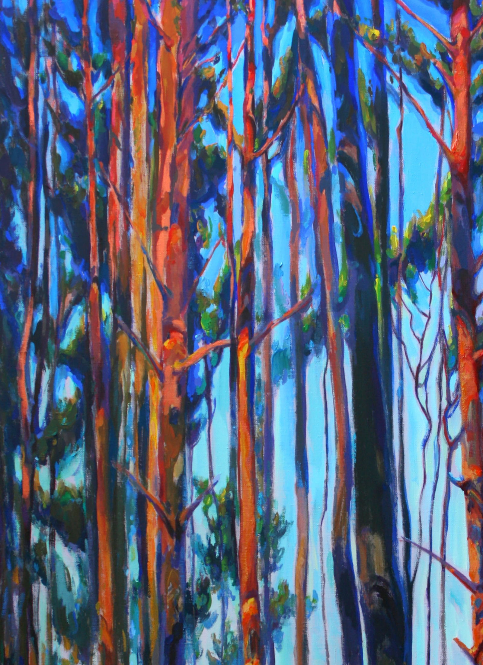 Acrylic painting Pine forest in summer Leonid Pavlenko - 2