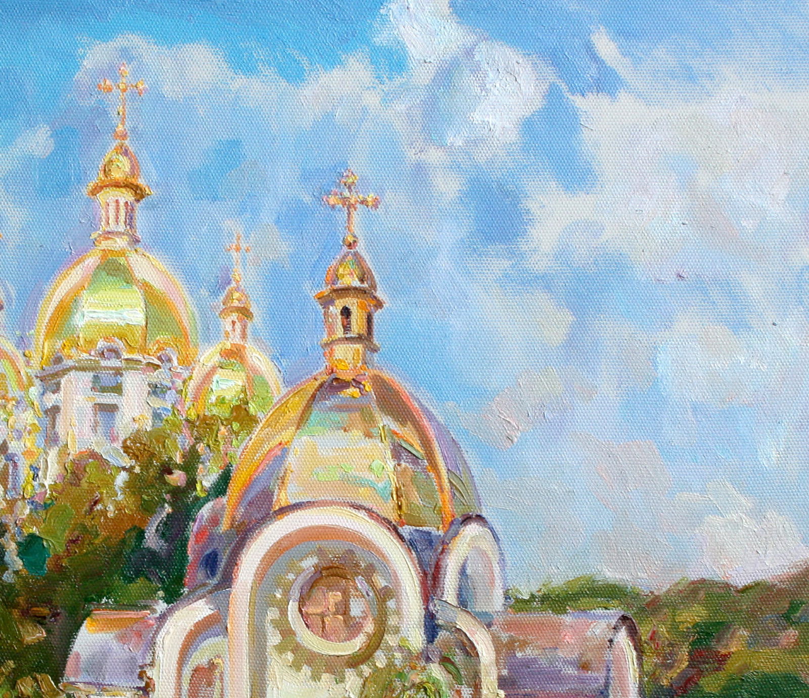 Oil painting Church in the city Leonid Pavlenko - 3