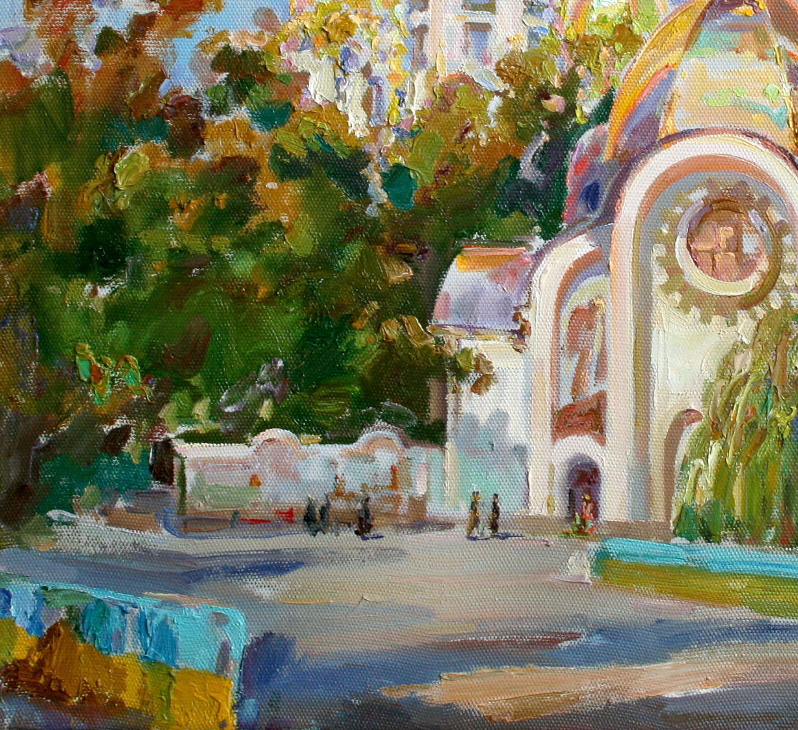 Oil painting Church in the city Leonid Pavlenko - 4