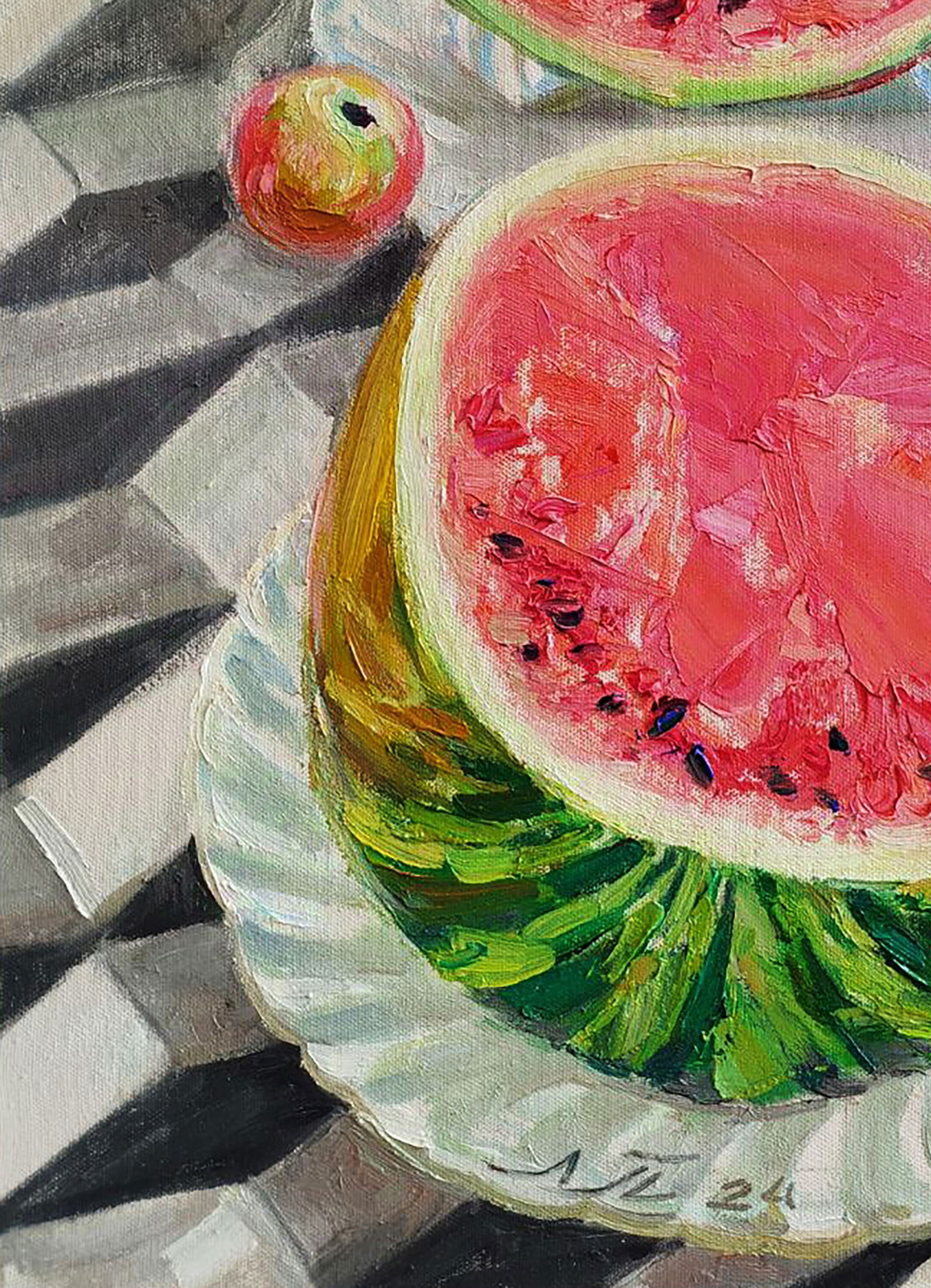 Oil painting Watermelon with apple Leonid Pavlenko - 4