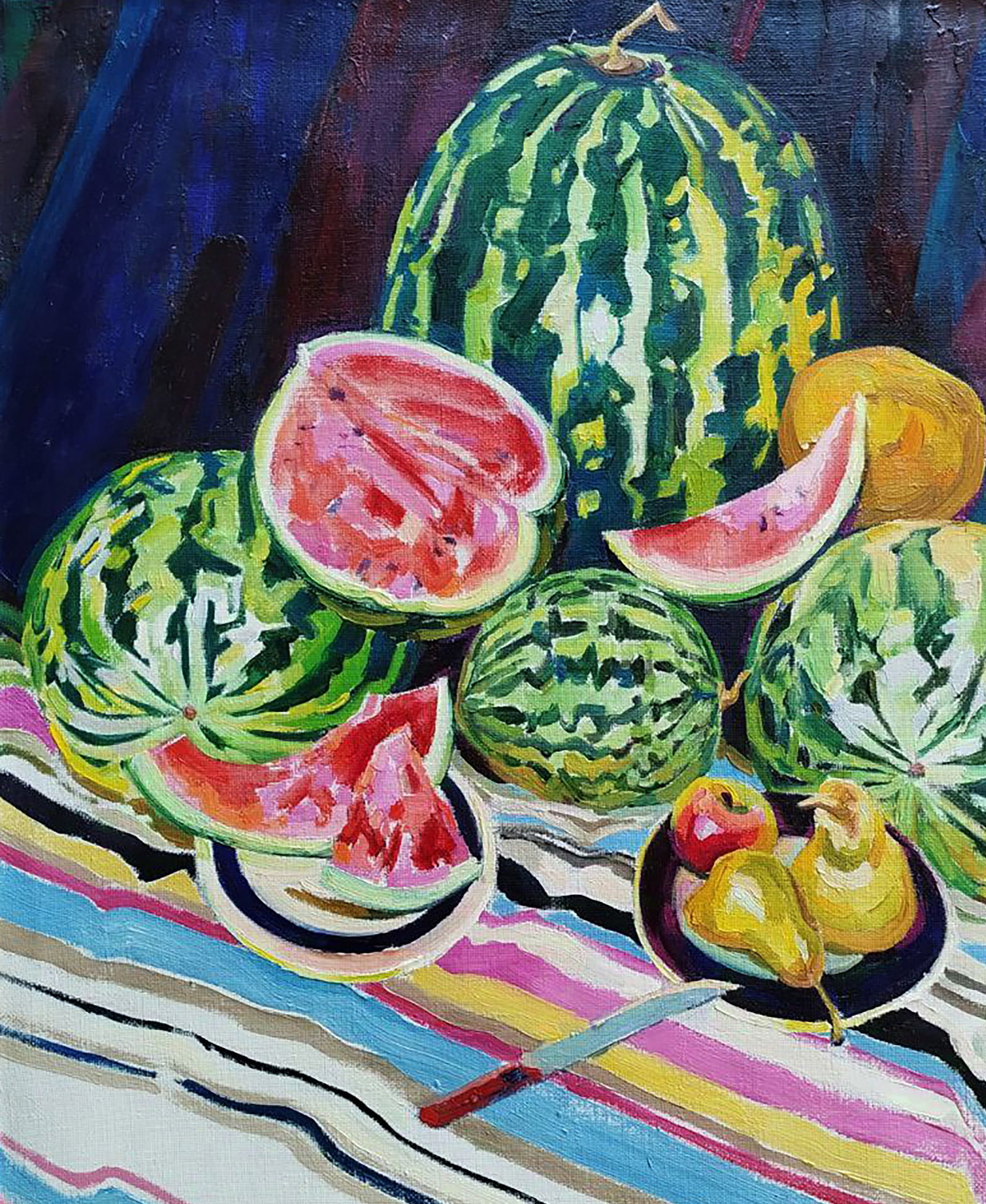 Oil painting Watermelons with pears Leonid Pavlenko - 2
