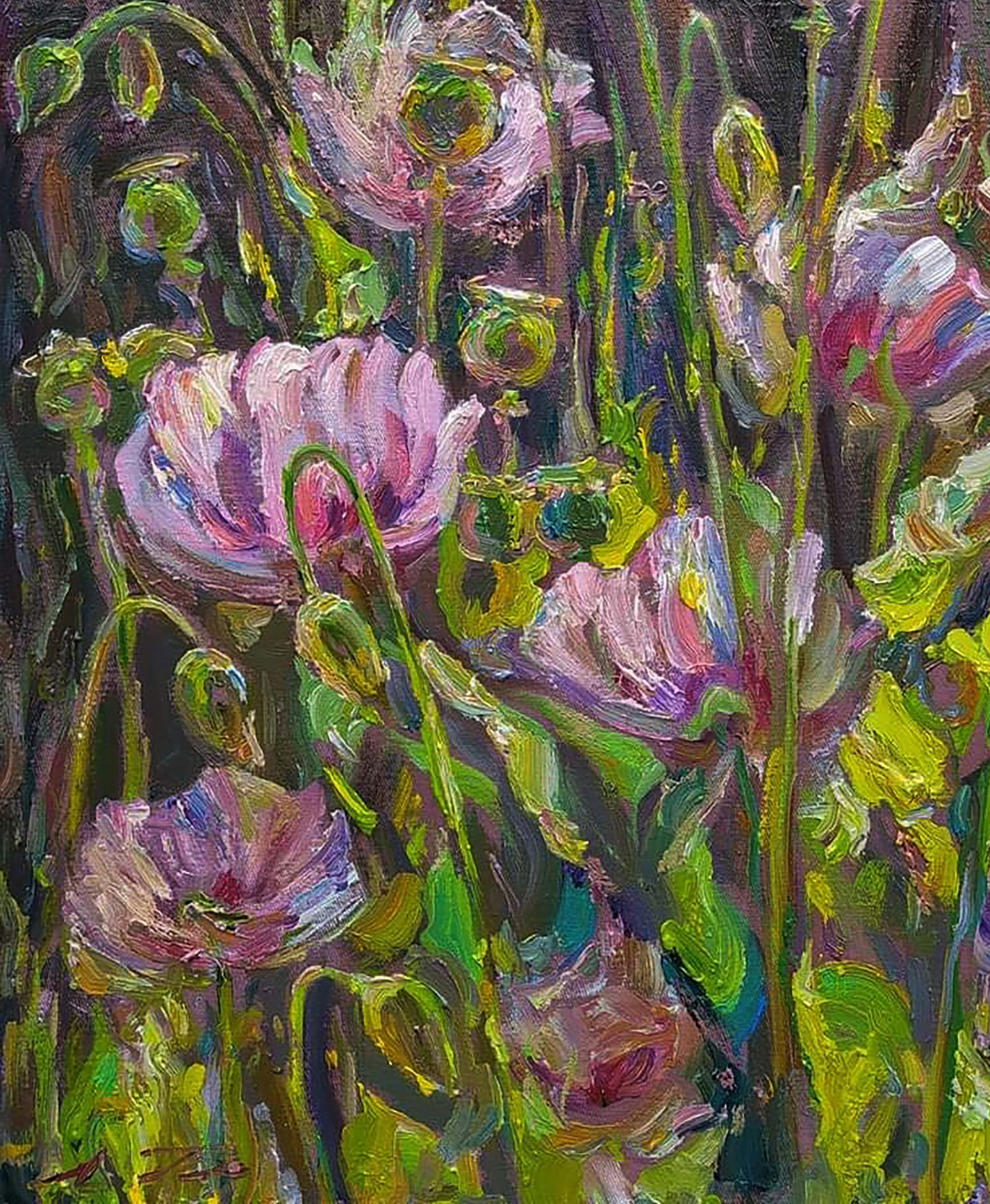 Oil painting Pink poppies Leonid Pavlenko - 4