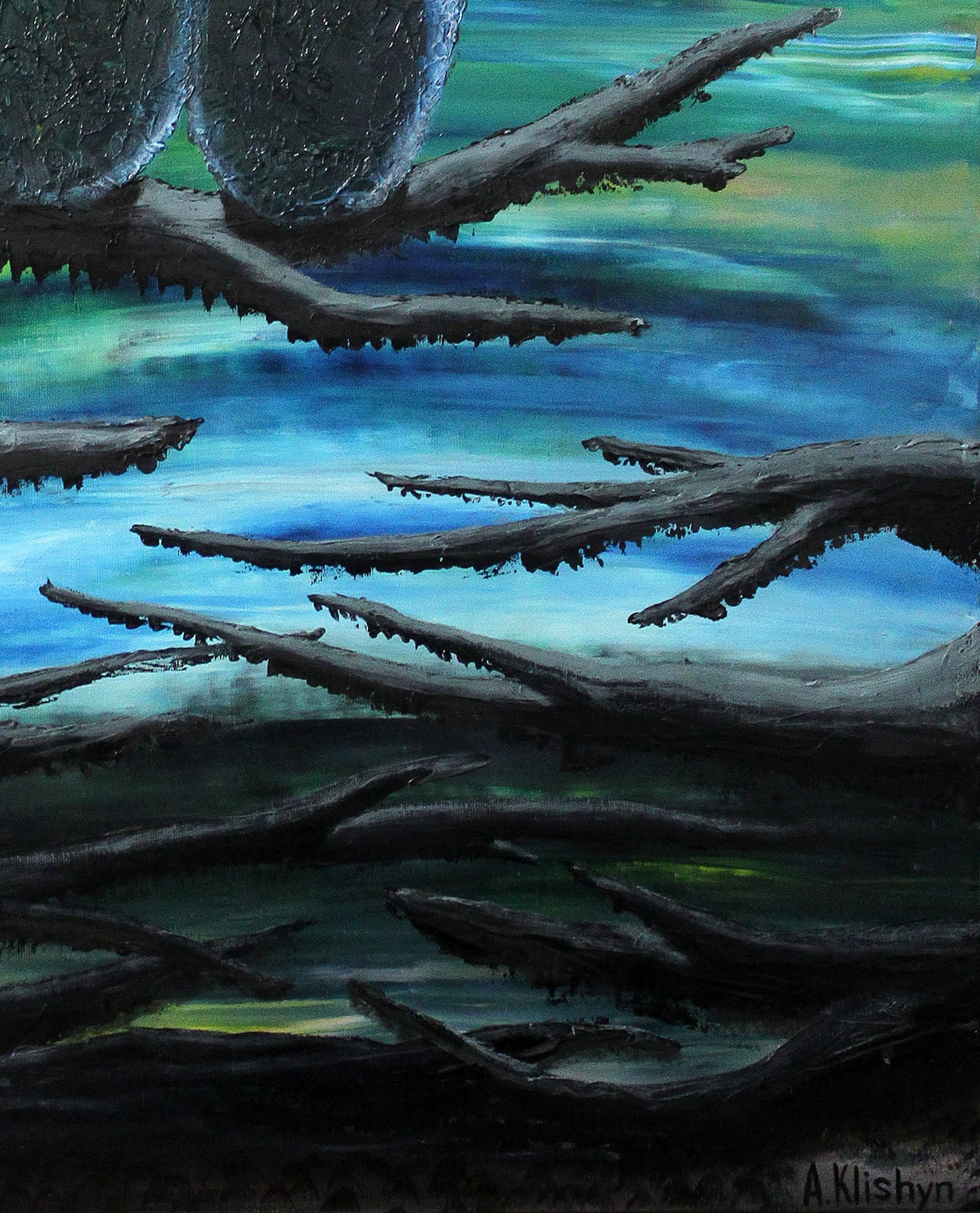 Oil painting Waiting for the dawn Andriy Klishyn - 5