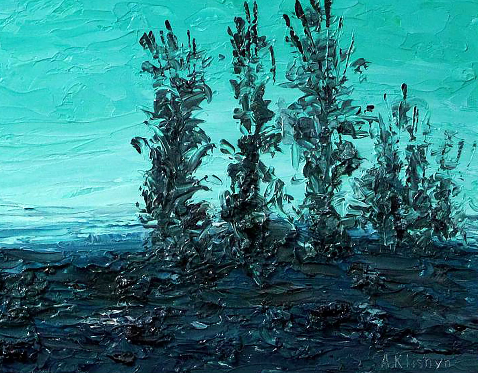 Oil painting Turquoise Dawn Andriy Klishyn - 5