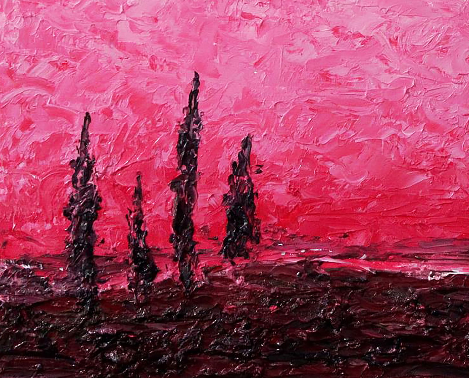Oil painting Pink sunset Andriy Klishyn - 4