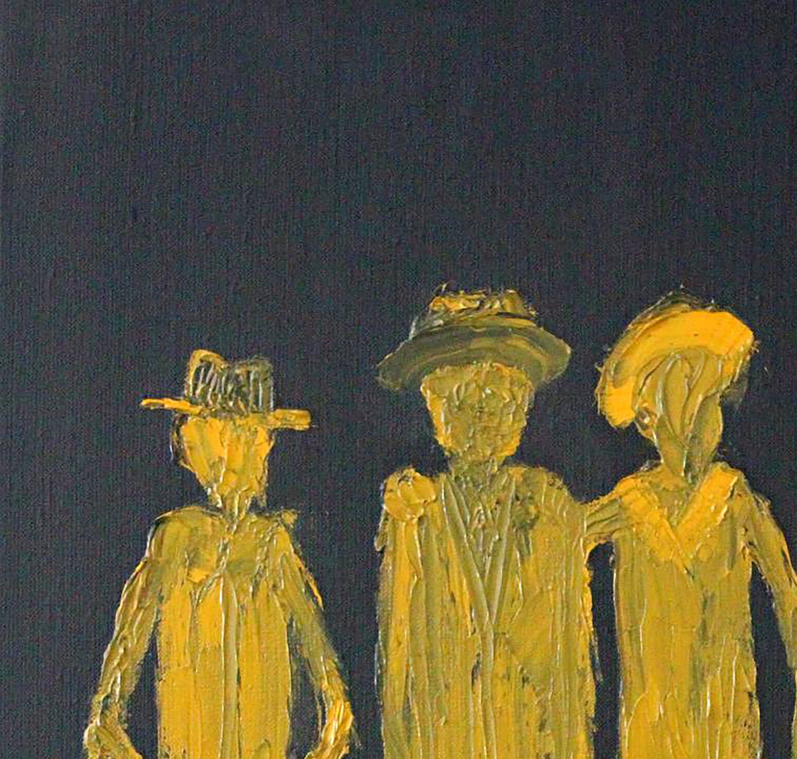 Oil painting Three in hats Andriy Klishyn - 2