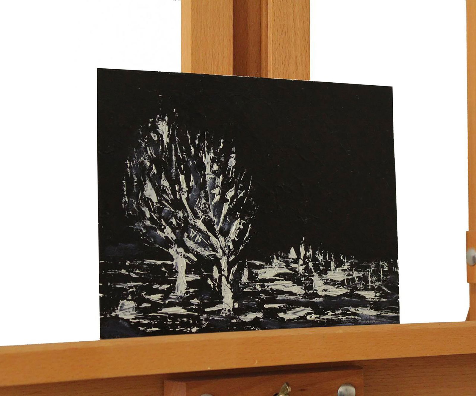 Oil painting Two trees at night Andriy Klishyn - 6