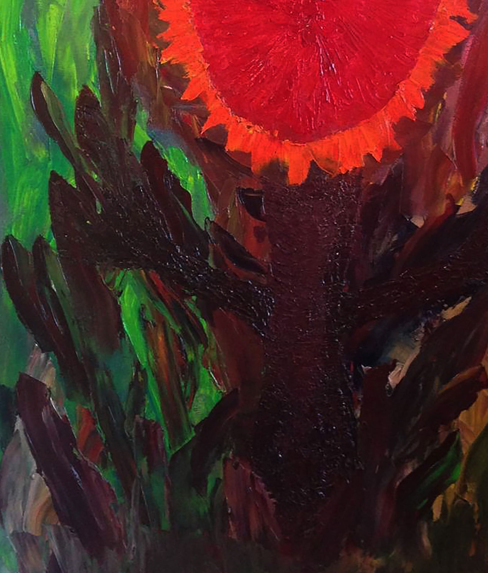 Oil painting Red flower Andriy Klishyn - 4