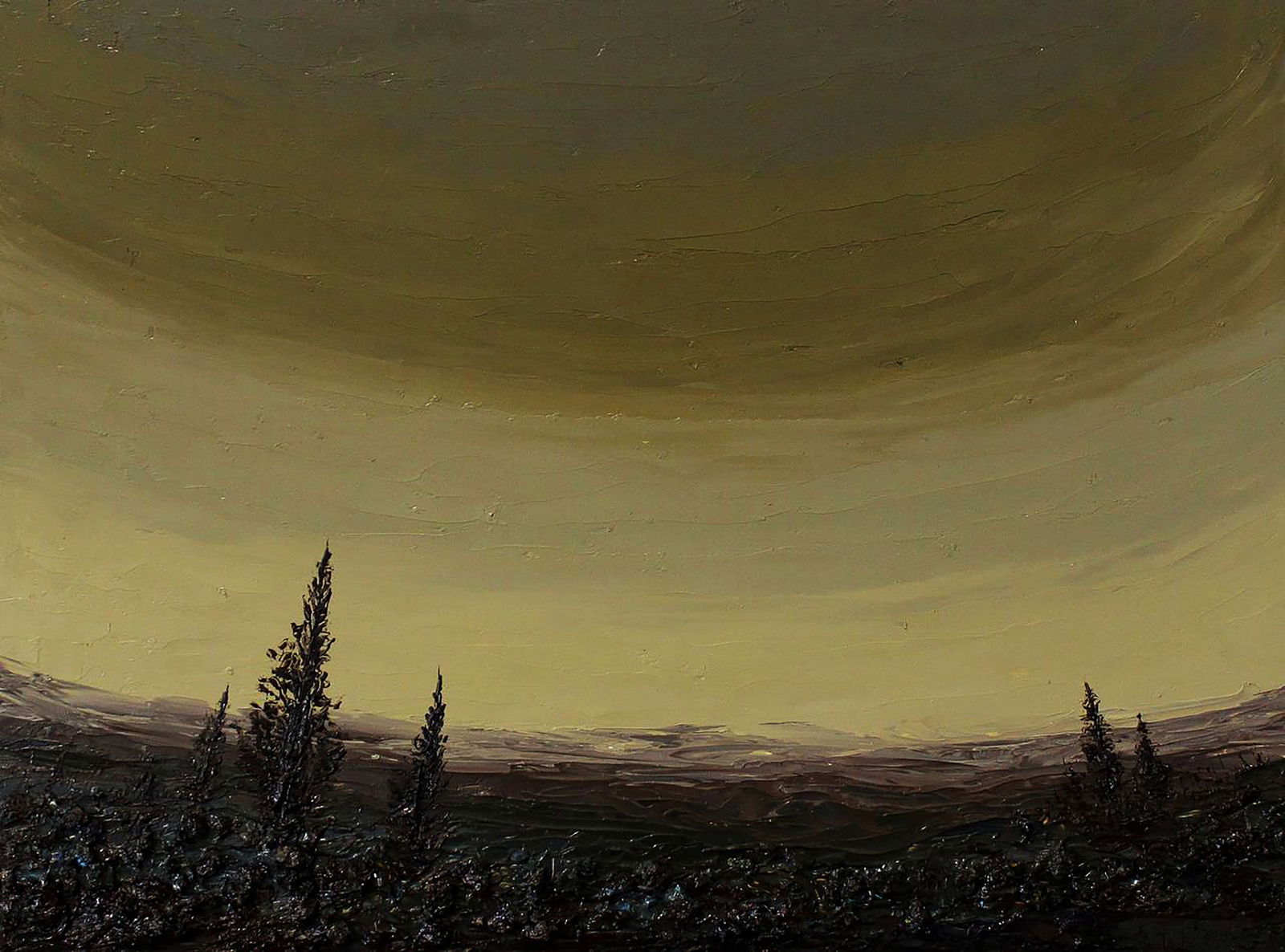 Oil painting Cloudy landscape Andriy Klishyn (1 of 6)