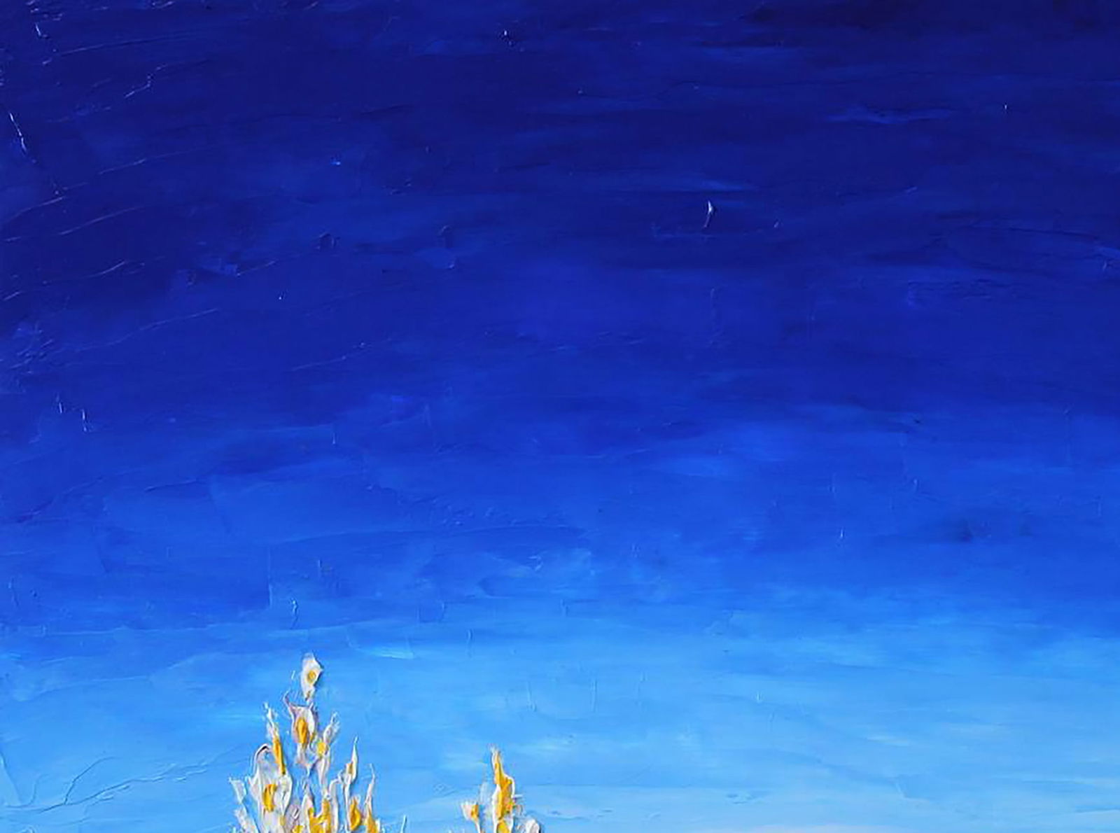 Oil painting White ahgae landscape Andriy Klishyn - 2