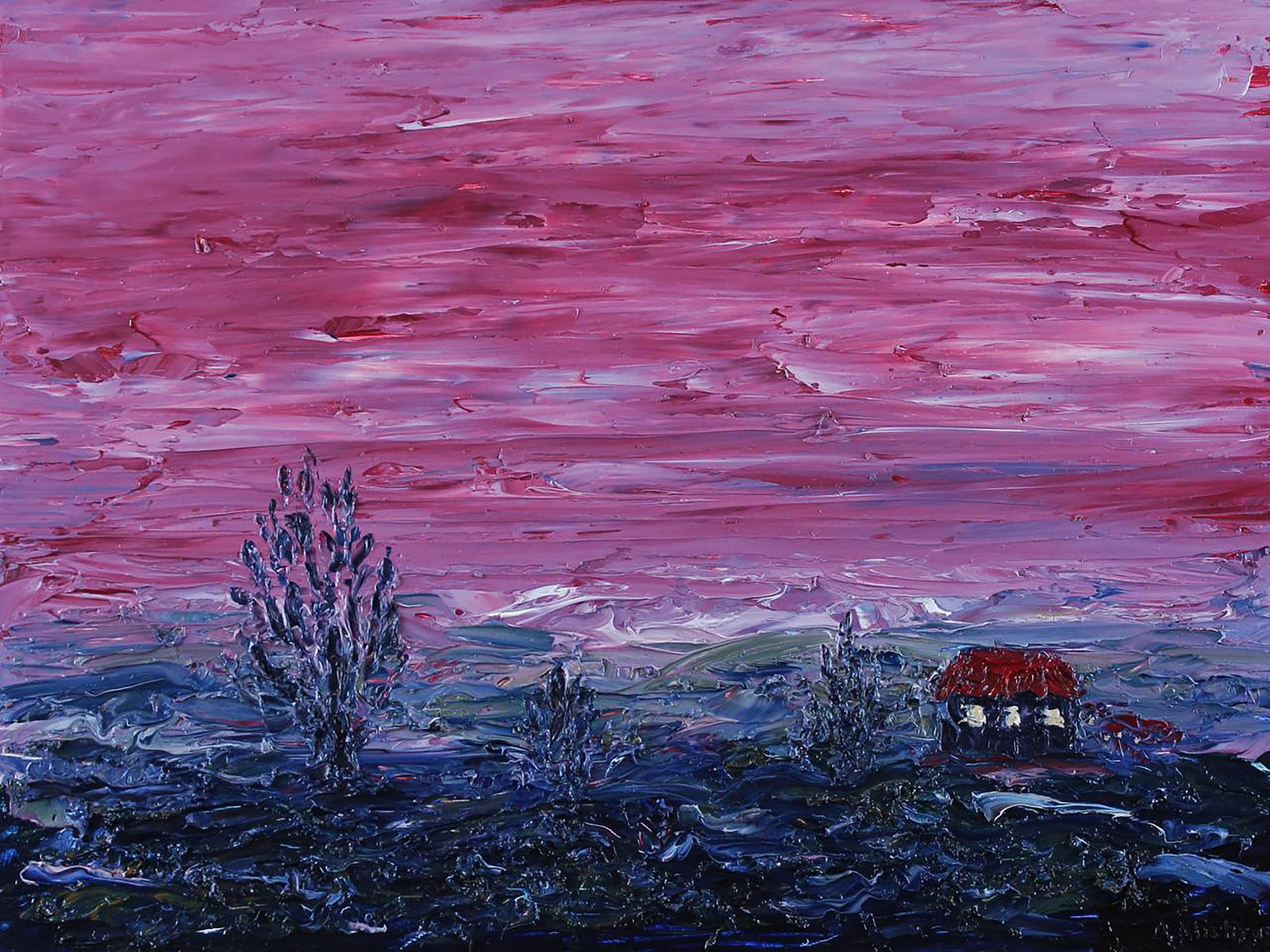 Oil painting Landscape from a fairy tale Andriy Klishyn: Title: Oil painting Landscape from a fairy tale Andriy Klishyn Description: 65KLISH Painter: Andriy Klishyn Size: 30x40 cm/11.81x15.74 inches Components: oil, dvp Original painting CONDITION: excellen