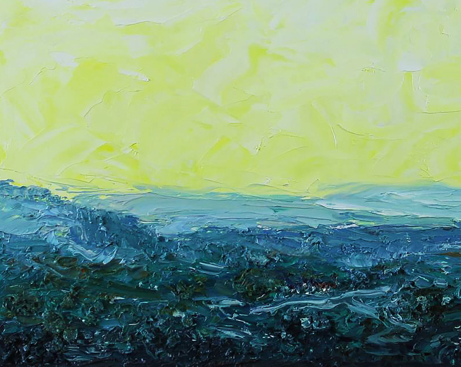 Oil painting Yellow landscape Andriy Klishyn - 4