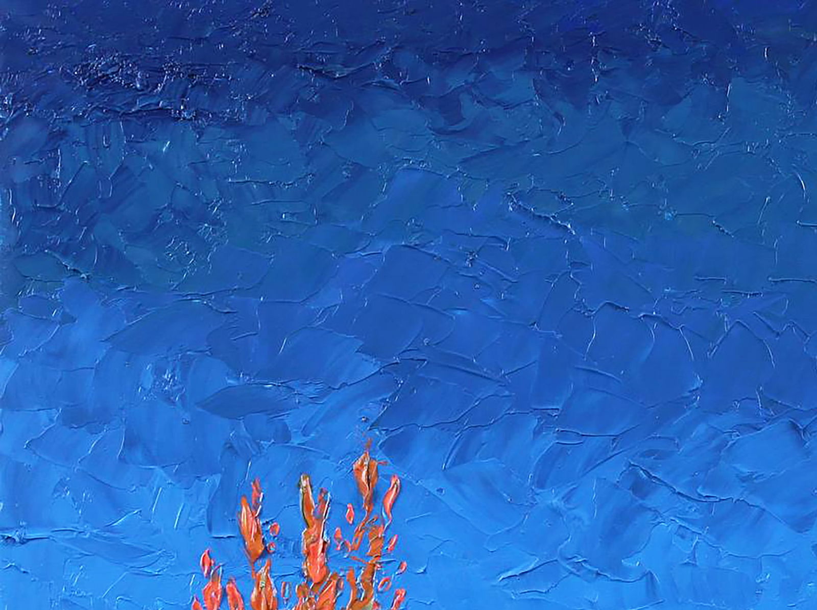 Oil painting Landscape of orange algae Andriy Klishyn - 2