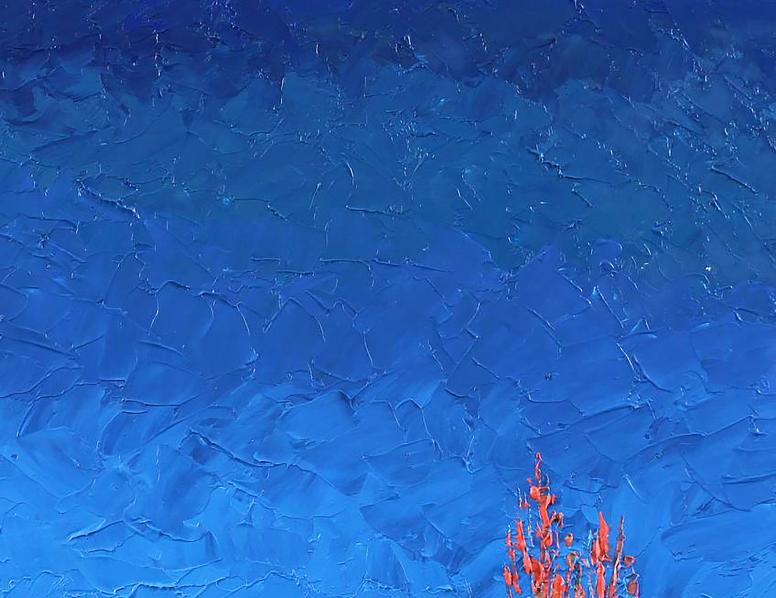 Oil painting Landscape of orange algae Andriy Klishyn - 3