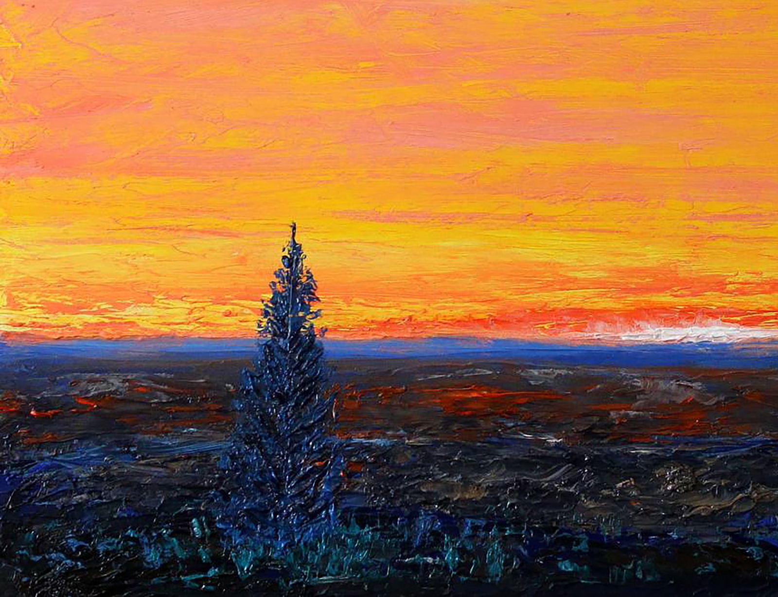 Oil painting Orange Dawn Andriy Klishyn - 4