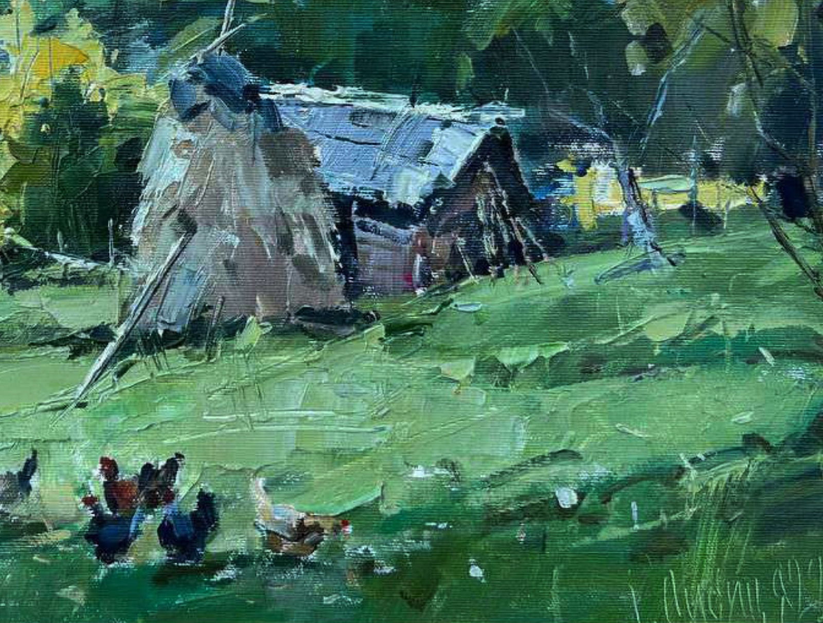 Oil painting Mountain courtyard Igor Lysytsya - 6
