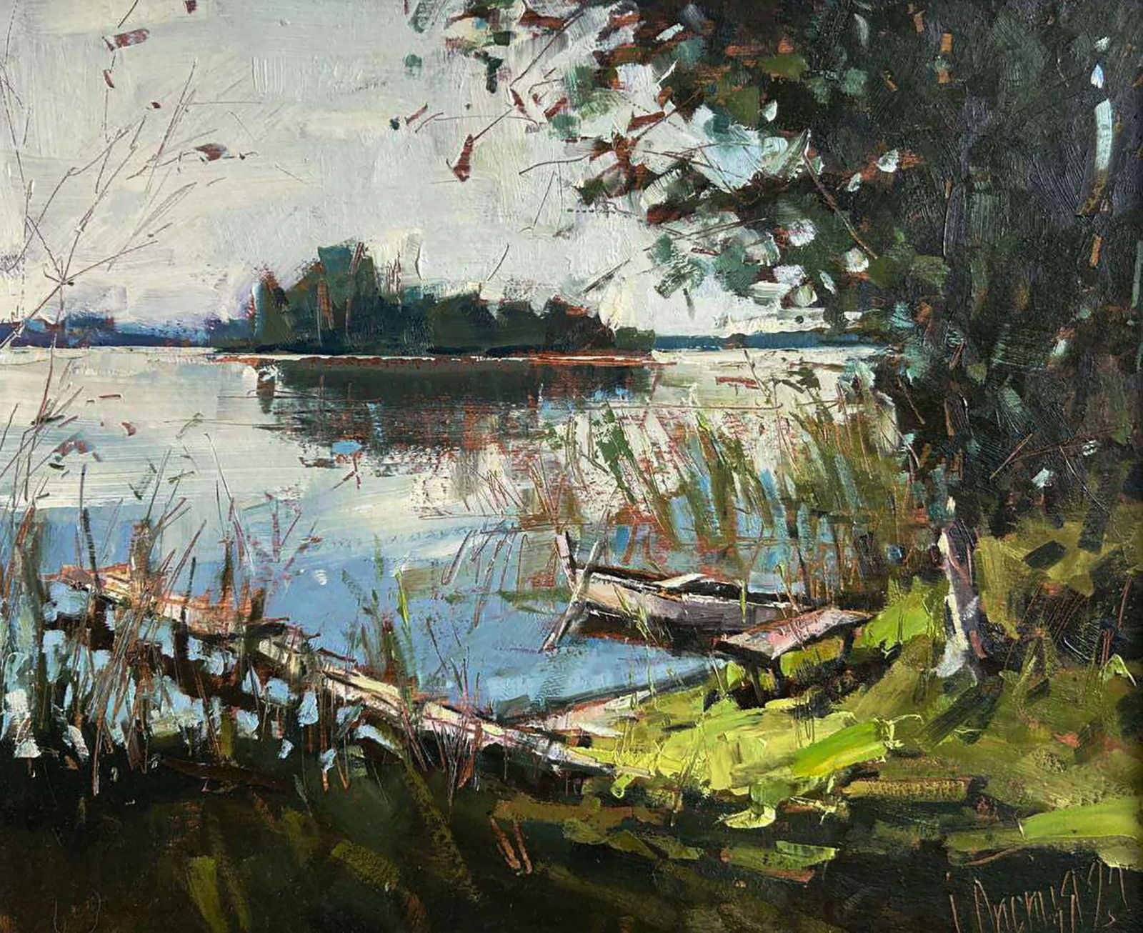 Oil painting Great place for fishing Igor Lysytsya - 2
