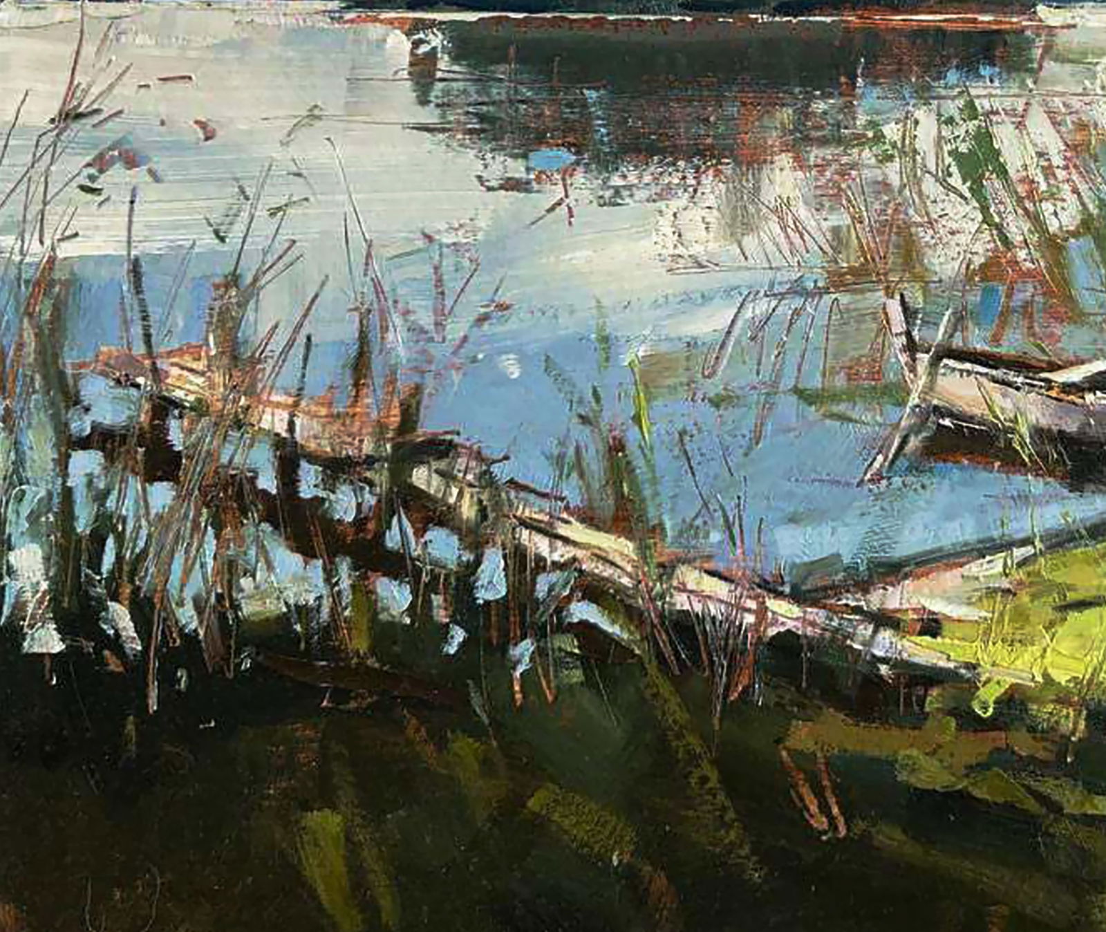 Oil painting Great place for fishing Igor Lysytsya - 4