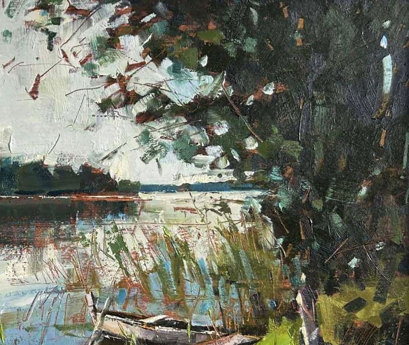 Oil painting Great place for fishing Igor Lysytsya - 6