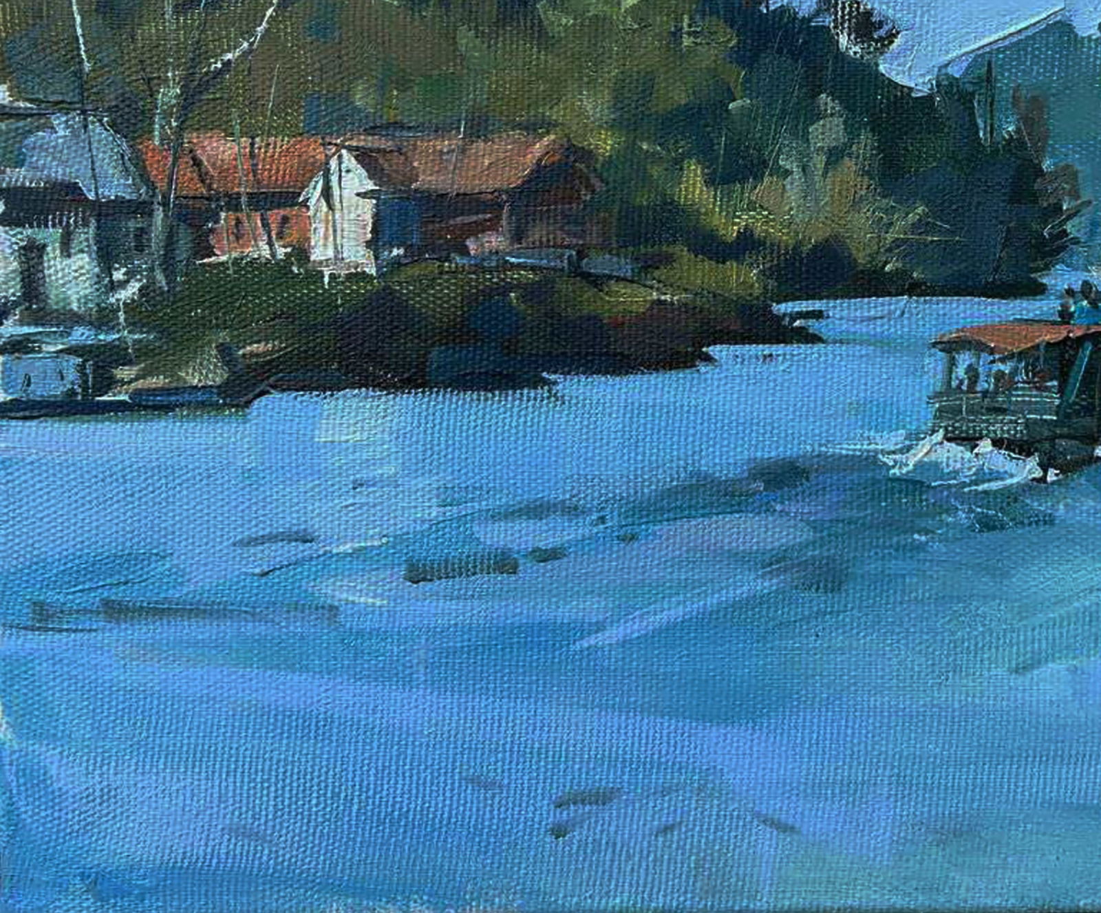 Oil painting China blue lake Igor Lysytsya - 3