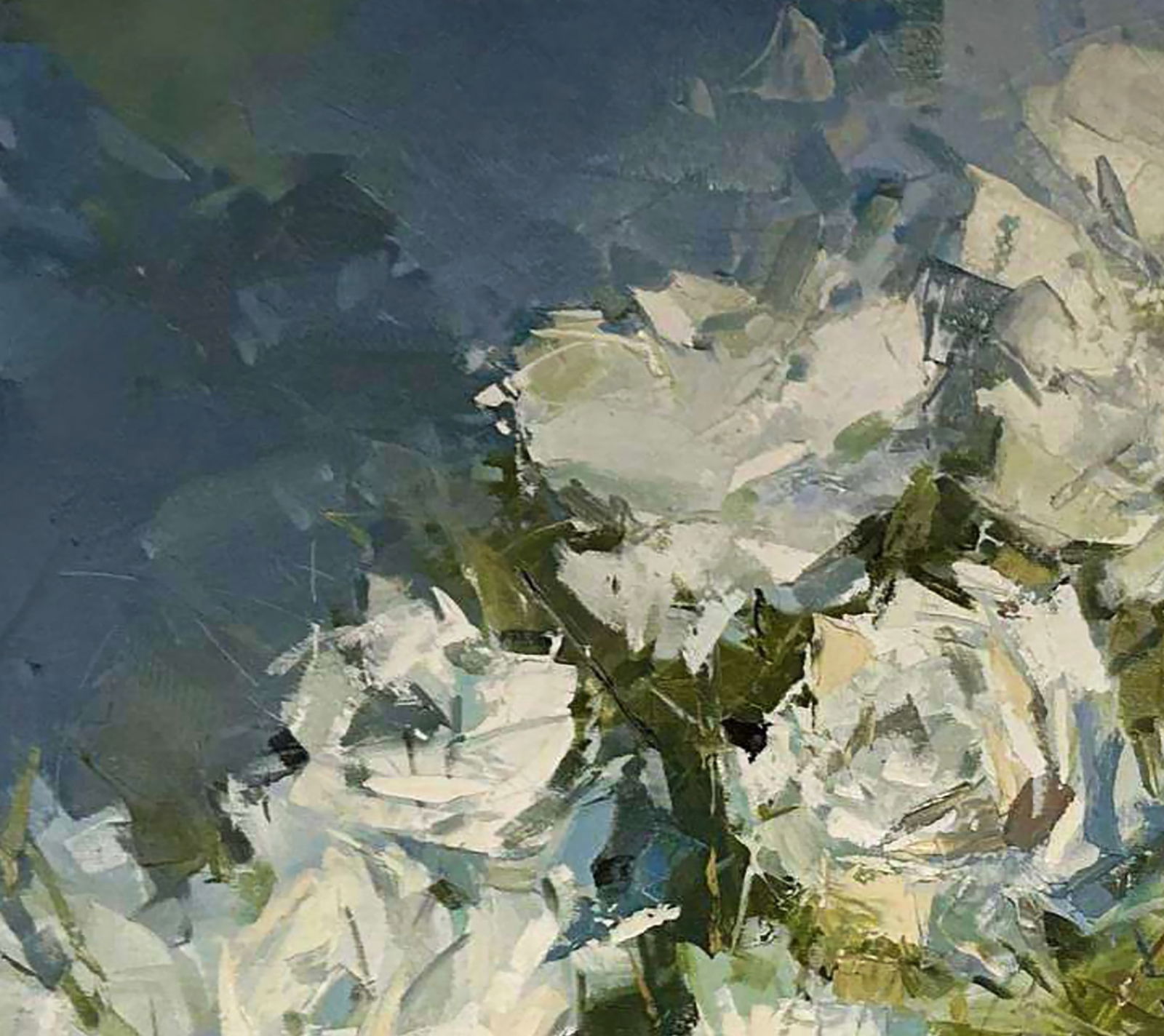 Oil painting A bouquet of white roses Igor Lysytsya - 4