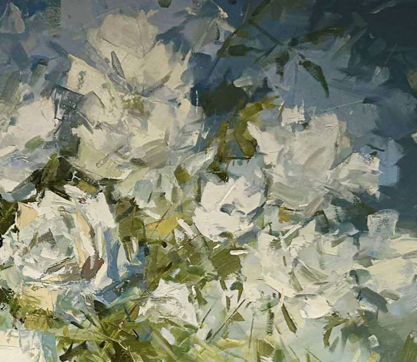 Oil painting A bouquet of white roses Igor Lysytsya - 5