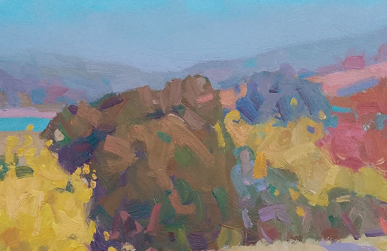 Oil painting The forest is covered in autumn colors Igor Tuzhikov - 6