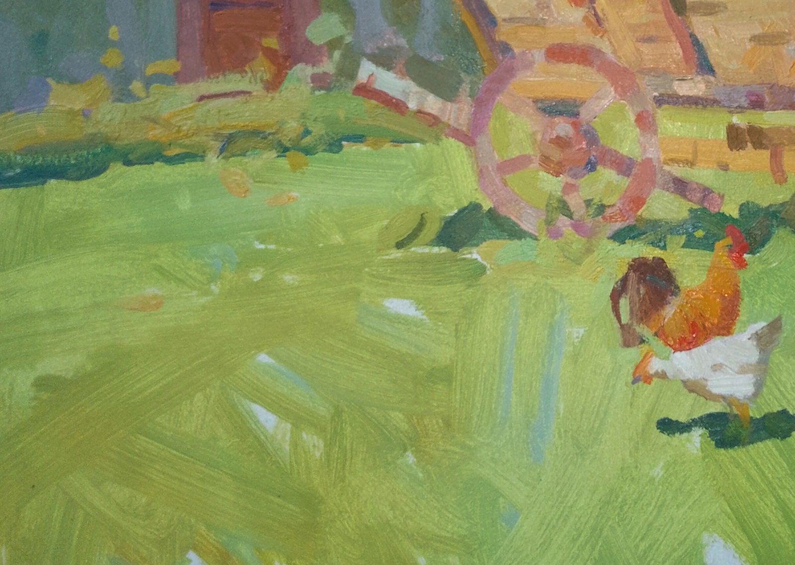 Oil painting In the village yard Igor Tuzhikov - 3