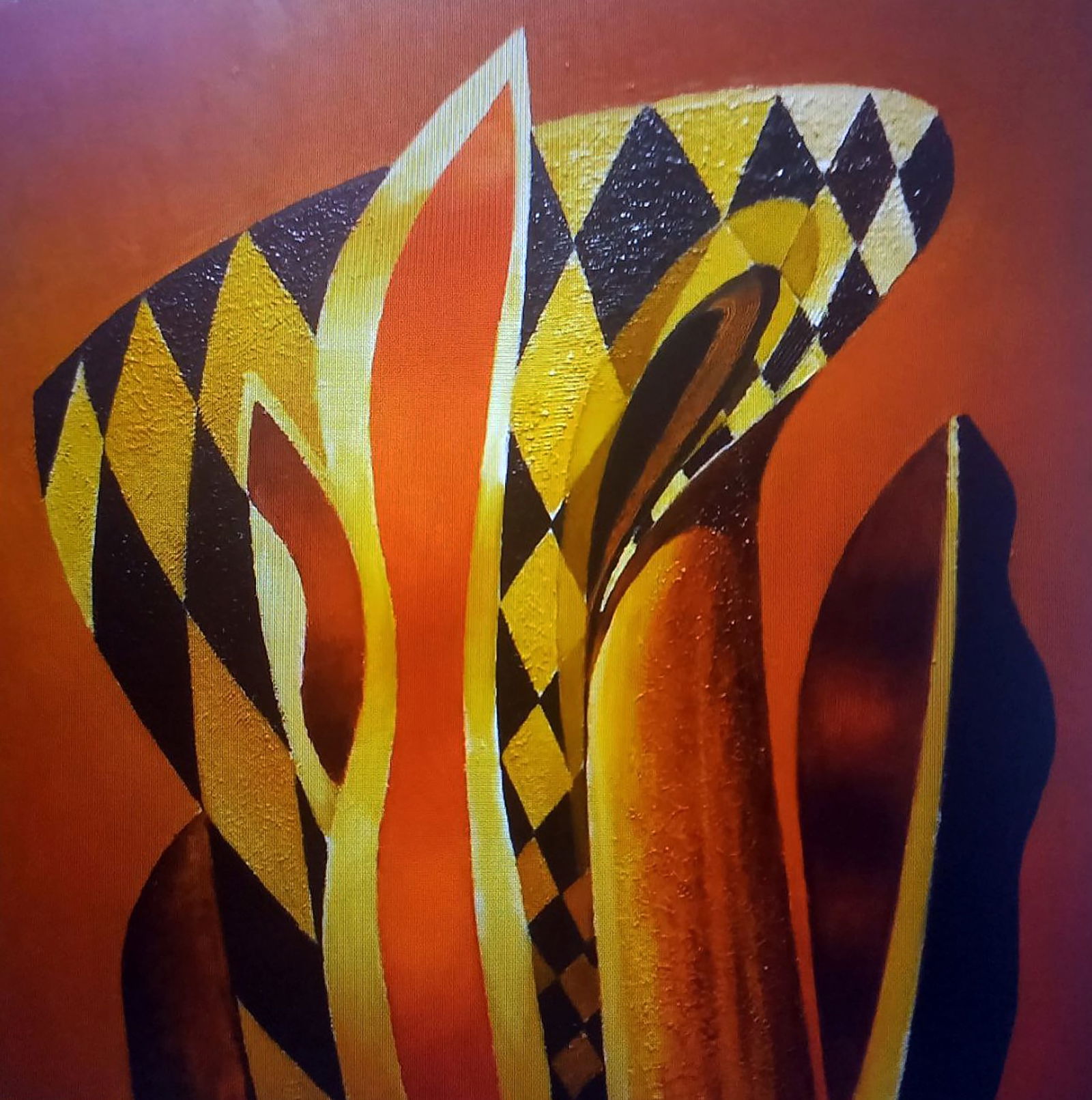 Oil painting Harlequin Alexander Strashevich: Title: Oil painting Harlequin Alexander Strashevich Description: 2STRASH Painter: Alexander Strashevich Size: 50x50 cm/19.68x19.68 inches Components: oil, cardboard Original painting CONDITION: excell