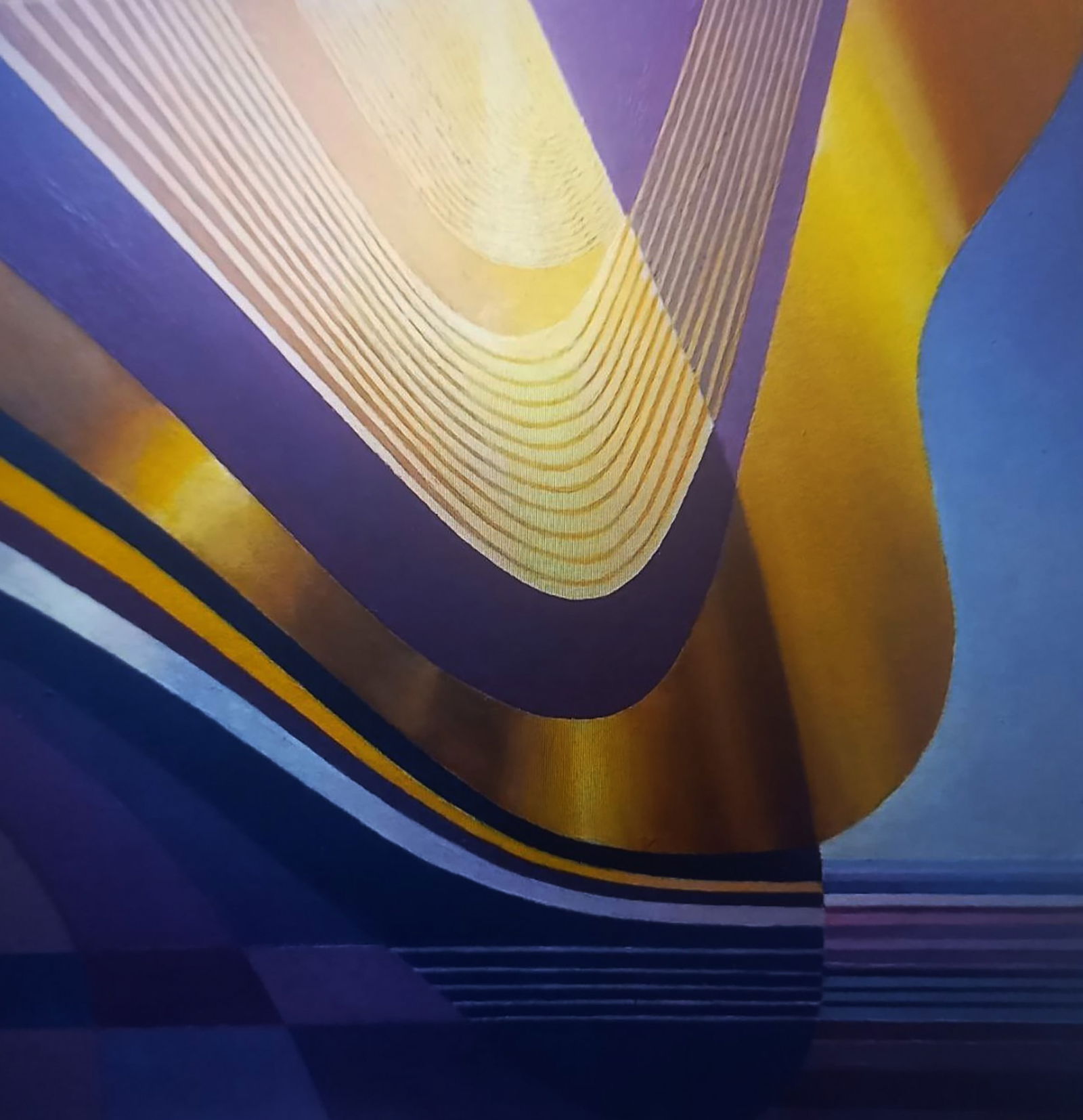 Oil painting Gold ribbon Alexander Strashevich: Title: Oil painting Gold ribbon Alexander Strashevich Description: 25STRASH Painter: Alexander Strashevich Size: 50x50 cm/19.68x19.68 inches Components: oil, cardboard Original painting CONDITION: exc